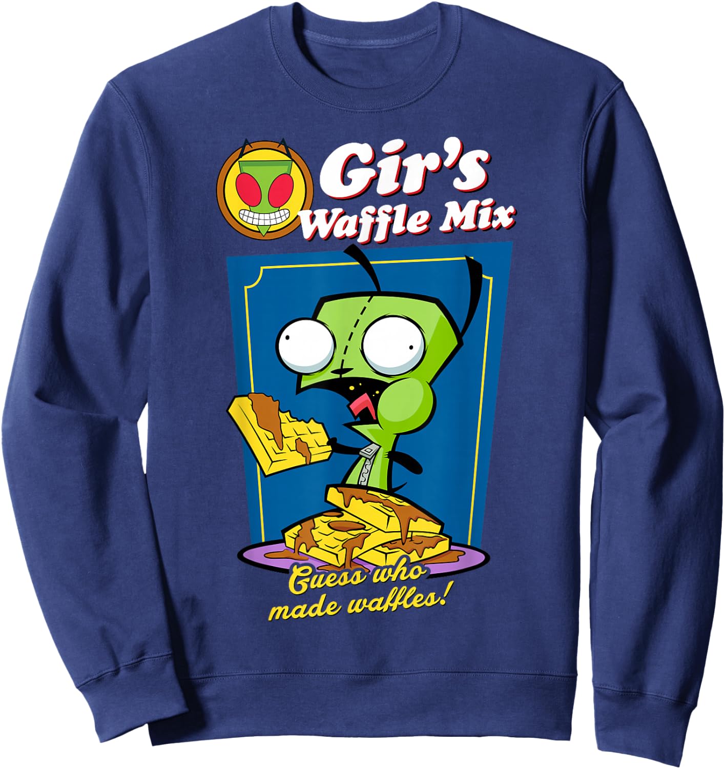 Invader Zim: Gir's Waffle Mix Graphic Sweatshirt - Sweatshirt | Navy