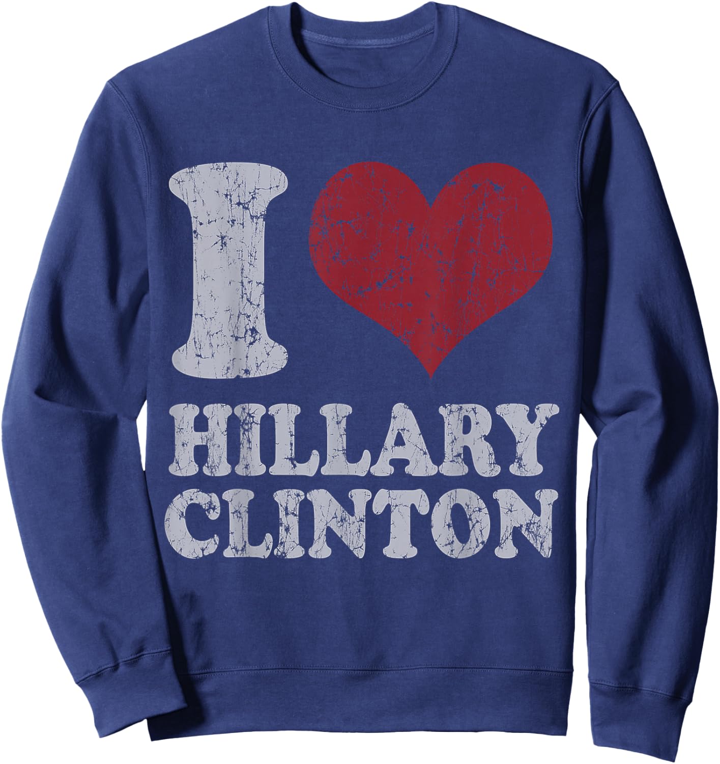 Vintage I Heart Hillary Clinton Sweatshirt - Sweatshirt | Navy