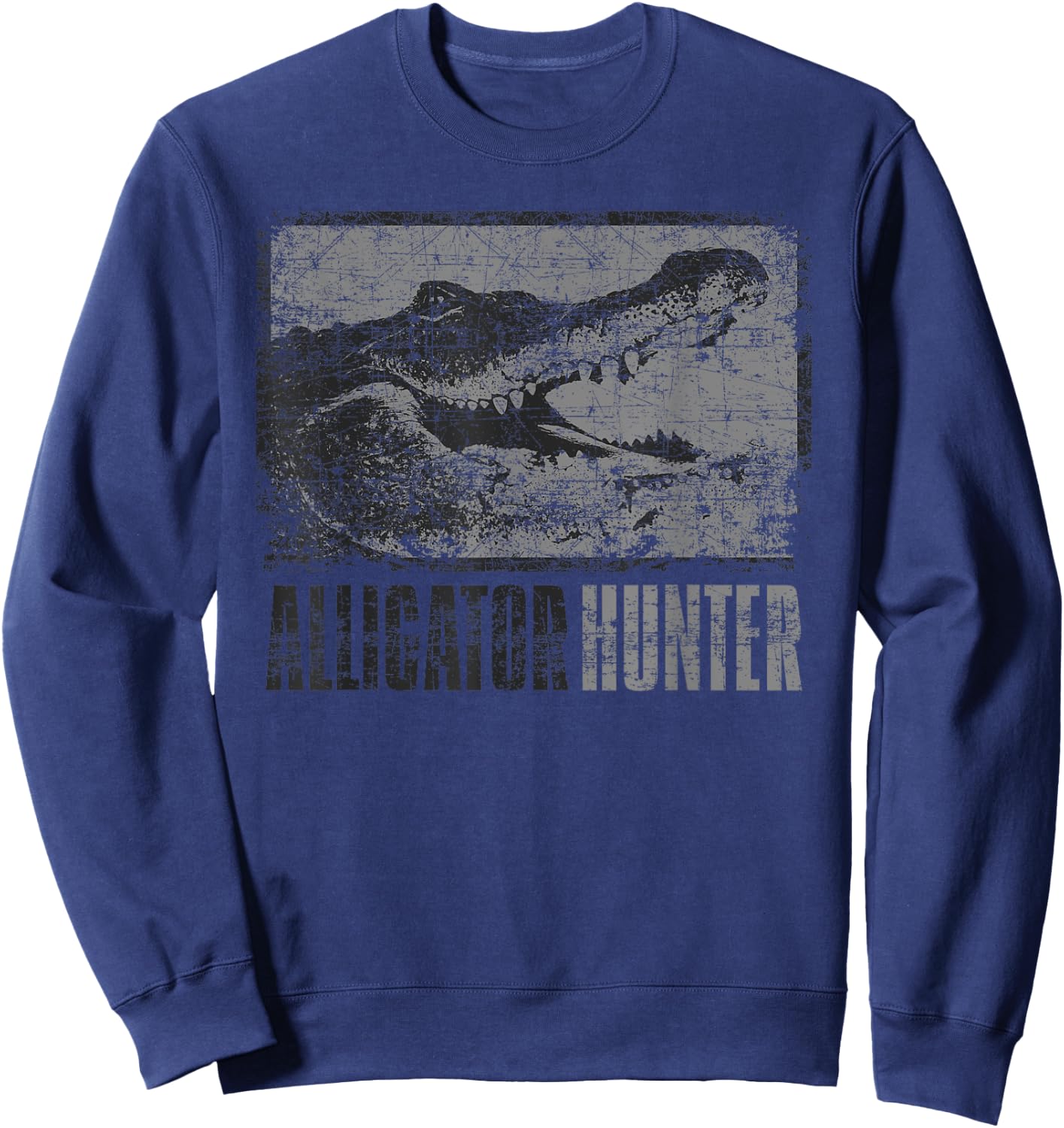 Alligator Hunter Outdoor Gator Hunting Gift Sweatshirt - Sweatshirt | Navy