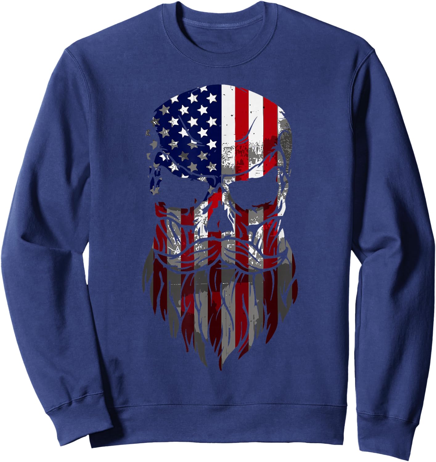 American Beard Skull Men's Sweatshirt - Sweatshirt | Navy