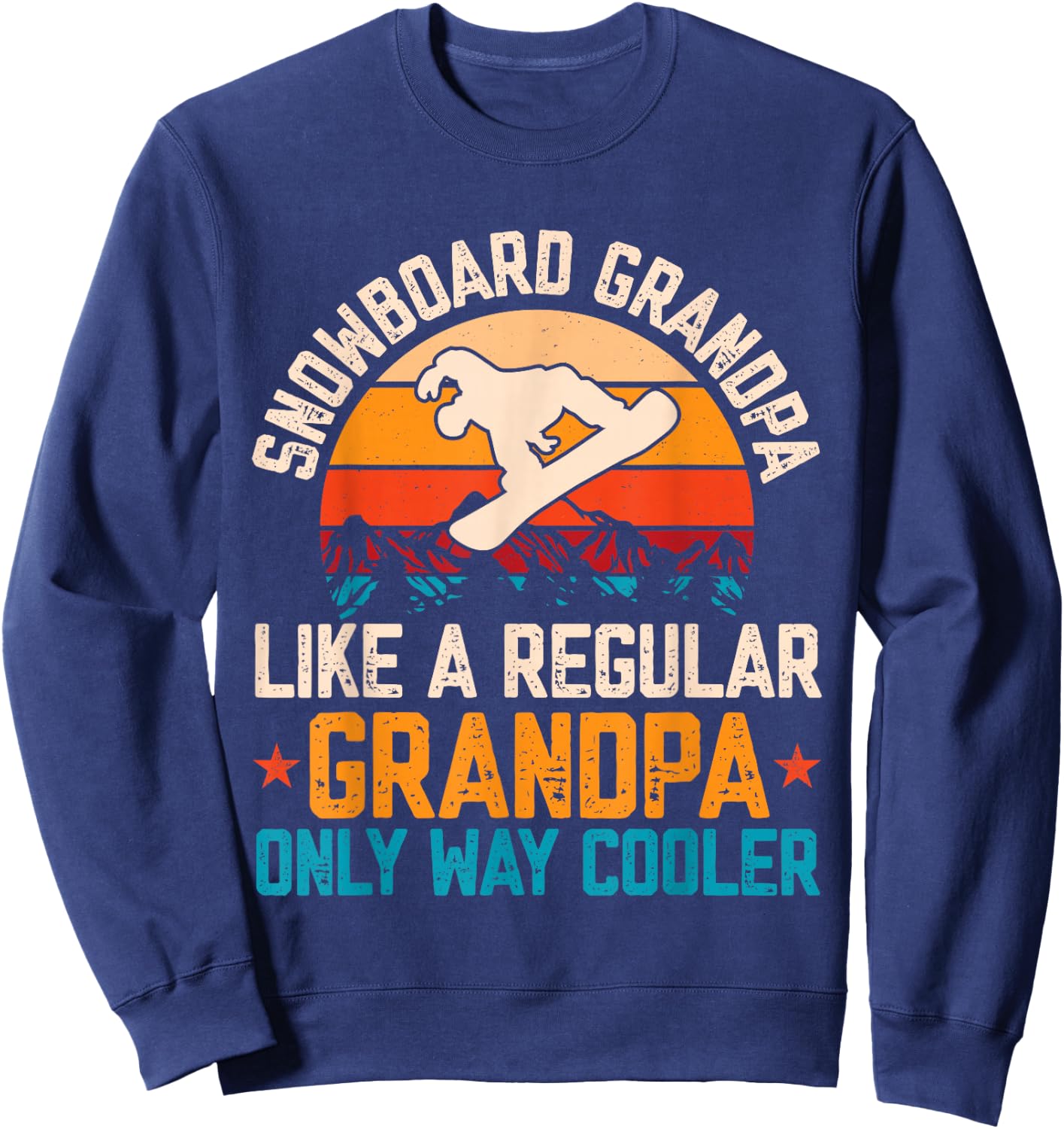 Snowboarding Snowboard Grandpa Snowboarder Sweatshirt - Sweatshirt | Navy
