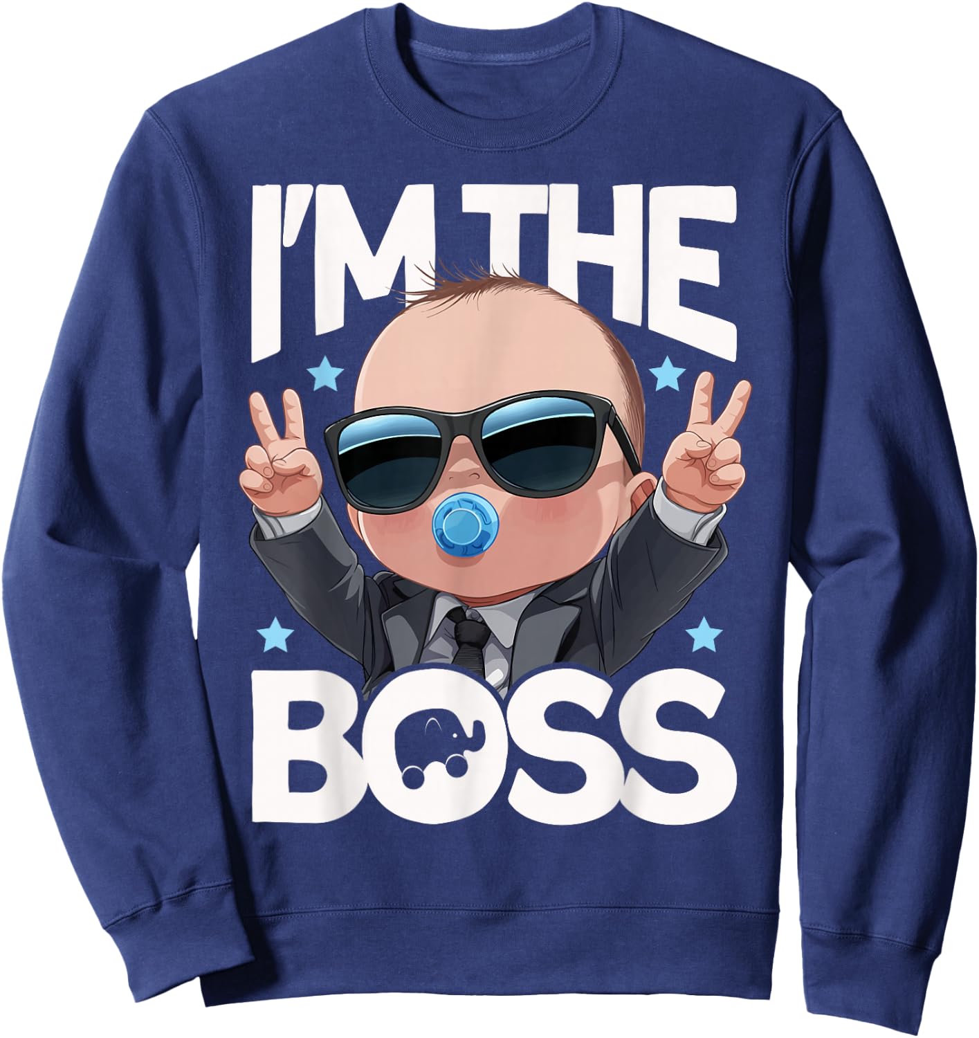 Baby Boss "I'm The Boss" Like A Boss Kids Sweatshirt - Sweatshirt | Navy