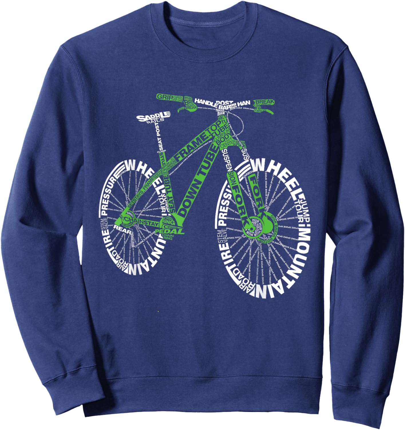 Bicycle Amazing Anatomy Mountain Bike Sweatshirt - Sweatshirt | Navy