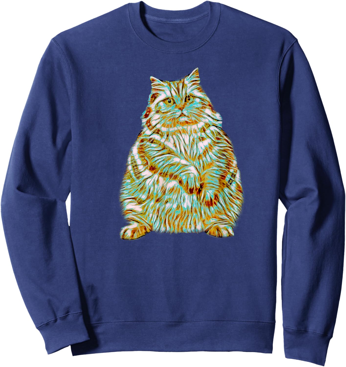 Cute Chonk Cat Shirt - Funny Women Kids Chonk Lovers Sweatshirt - Sweatshirt | Navy