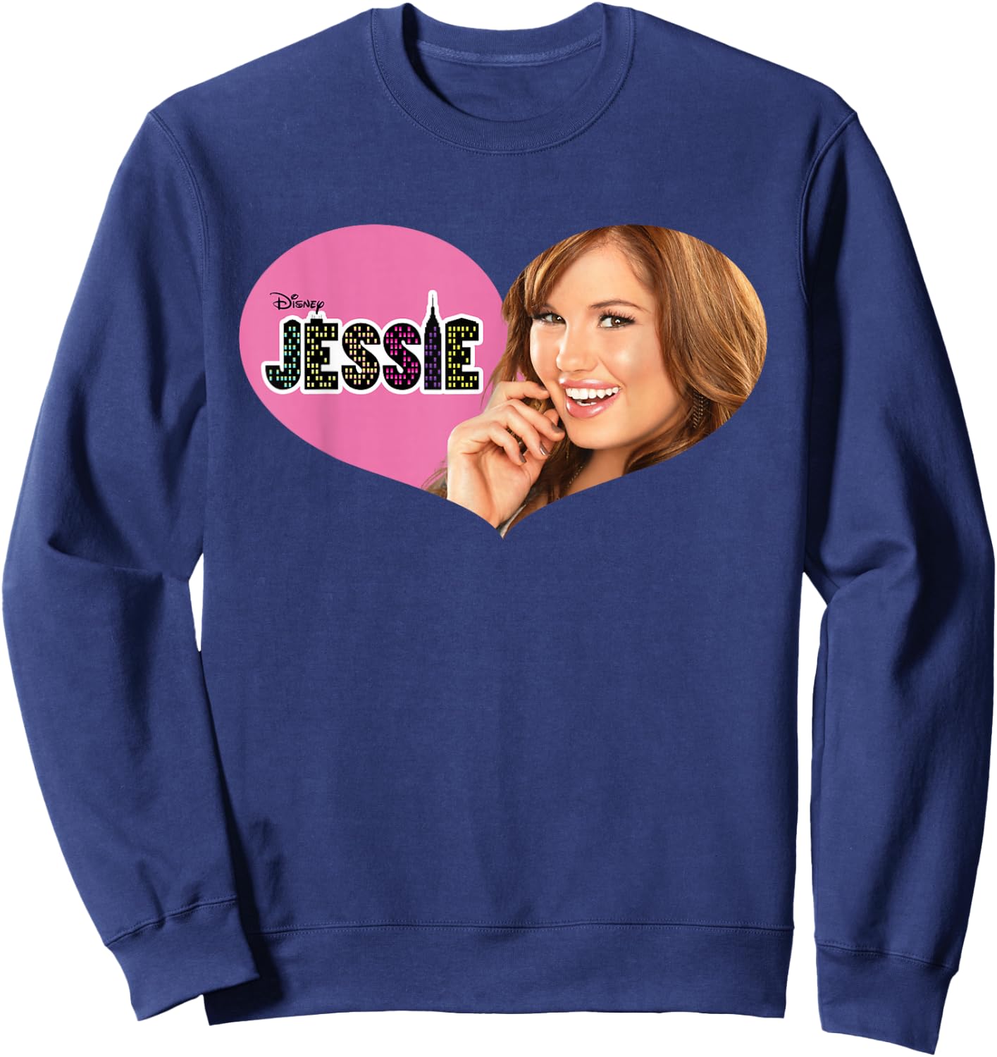 Disney Channel Jessie Pink Heart Sweatshirt - Sweatshirt | Navy