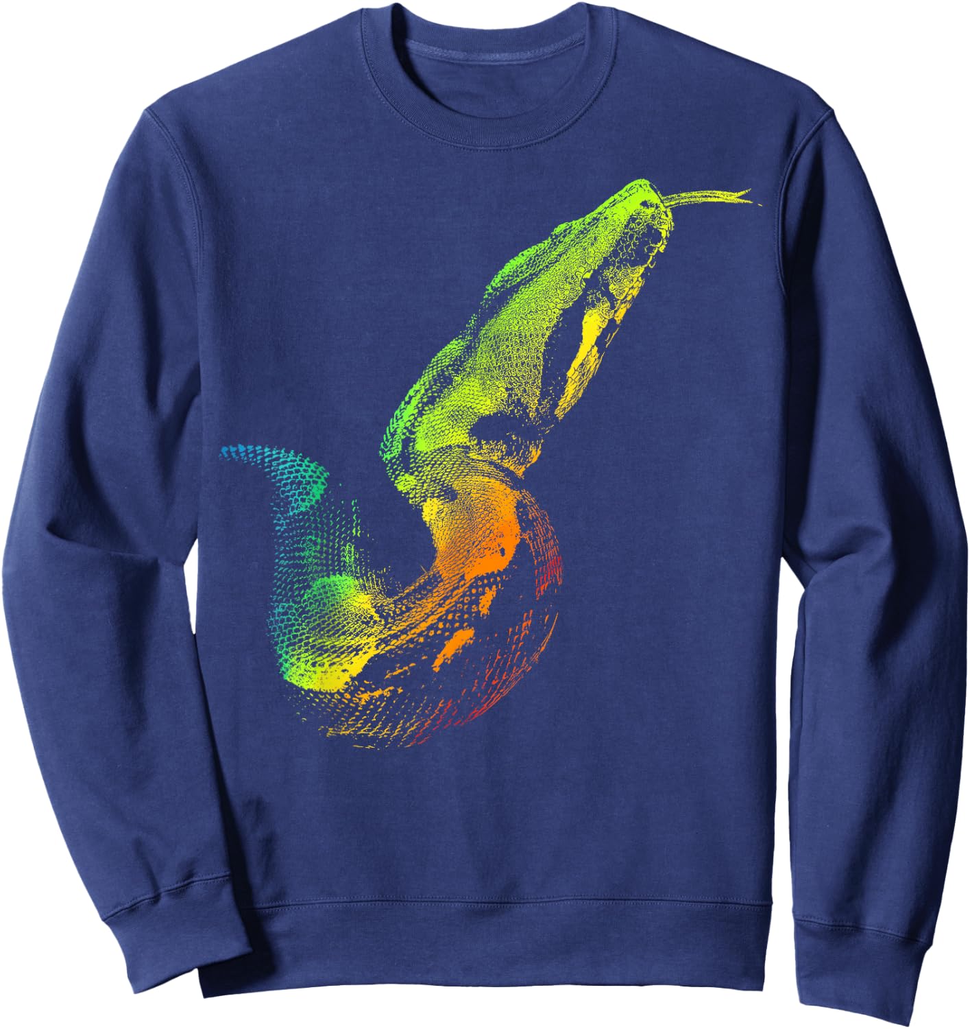 BOA CONSTRICTOR Colorful Rainbow Retro Sweatshirt - Sweatshirt | Navy