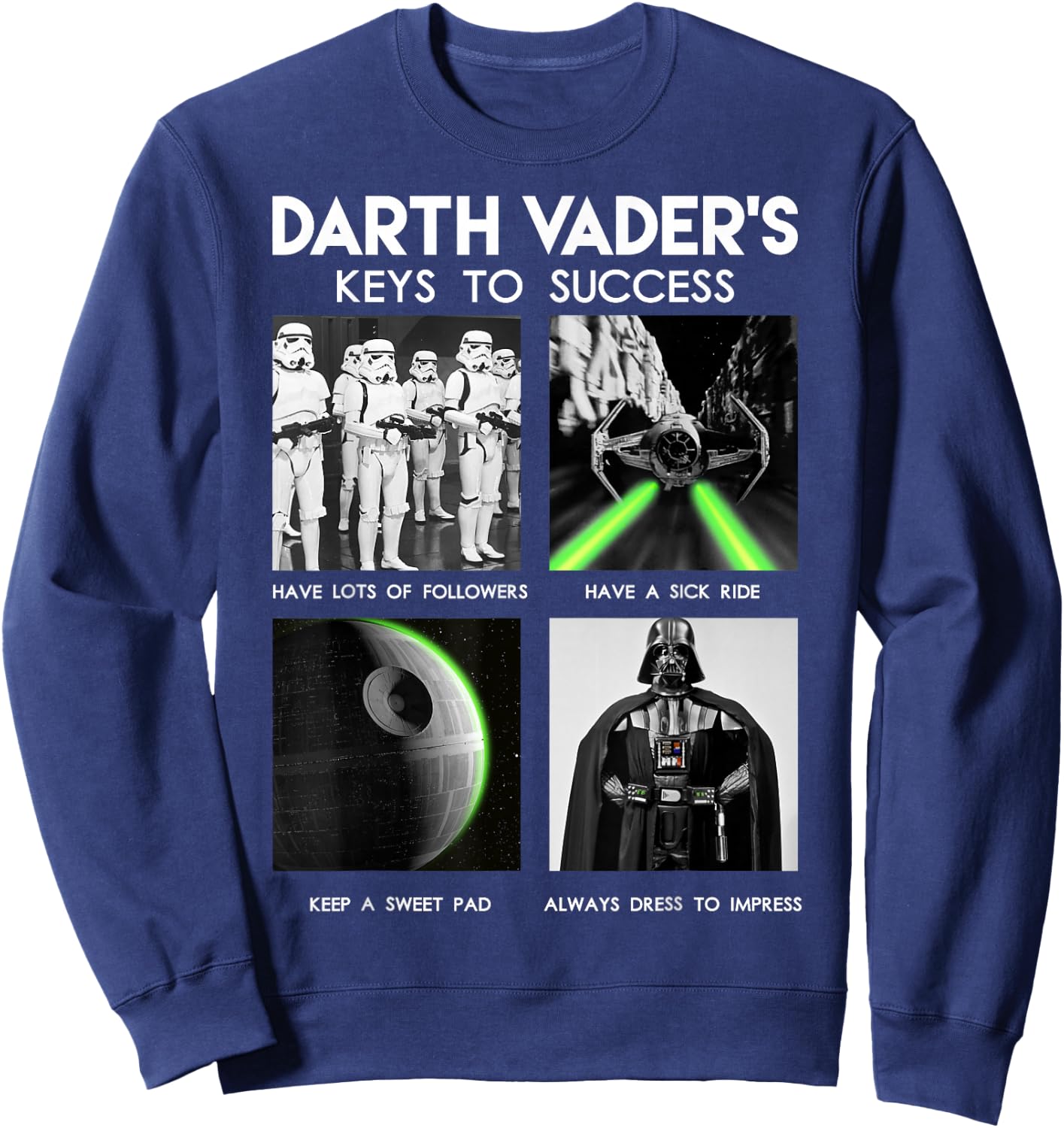 Star Wars Darth Vader's Keys To Success Graphic Z1 Sweatshirt - Sweatshirt | Navy