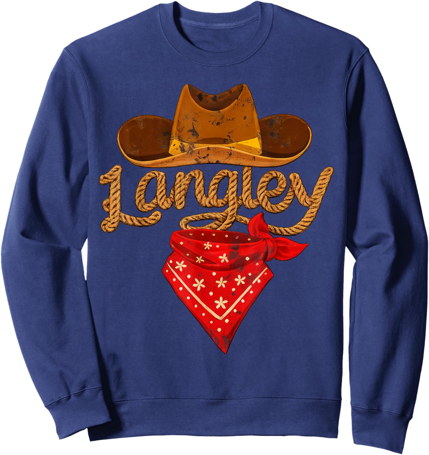 Retro Classic Langley Vintage Gift Women Sweatshirt - Sweatshirt | Navy