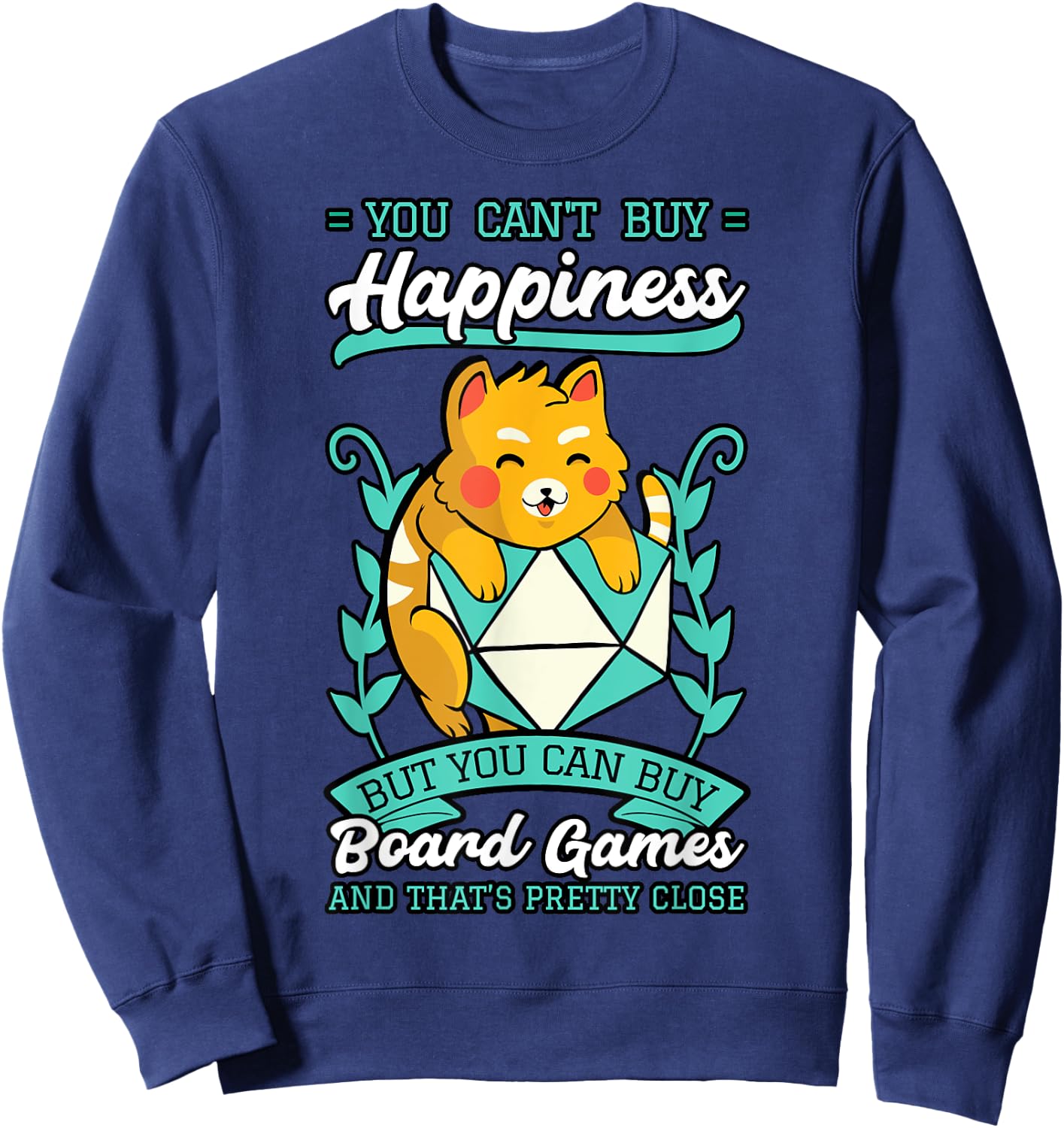 Boardgames Owner Tabletop Board Game Player Cat Lover Sweatshirt - Sweatshirt | Navy