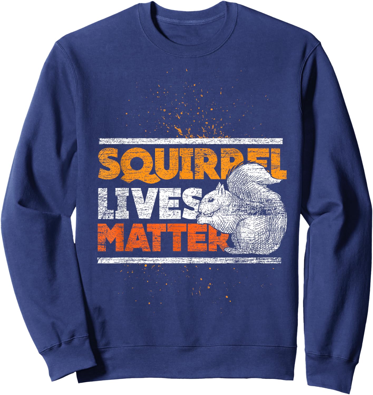 Nature Forest Lovers Squirrel Sweatshirt - Sweatshirt | Navy