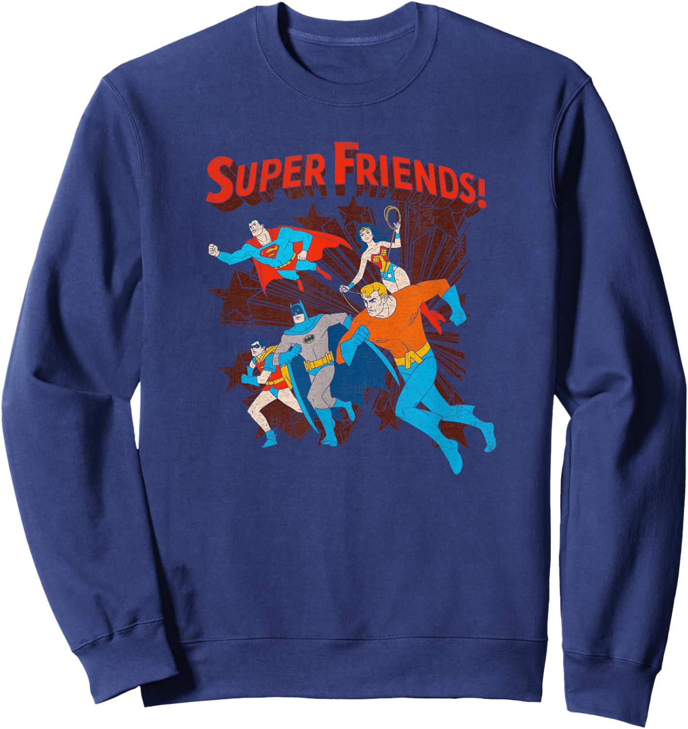 Justice League Super Friends Running Sweatshirt - Sweatshirt | Navy