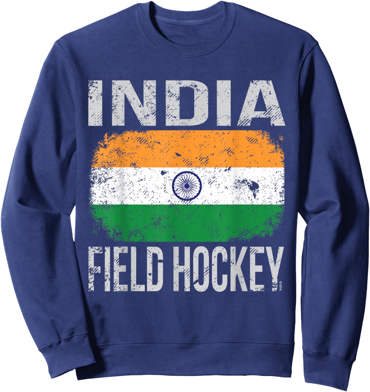 India Field Hockey, Indian Flag Sweatshirt - Sweatshirt | Navy