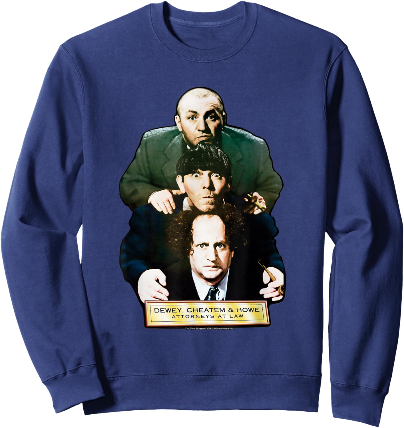 TTS- The Three Stooges Dewey, Cheatem & Howe: Attorneys Sweatshirt - Sweatshirt | Navy