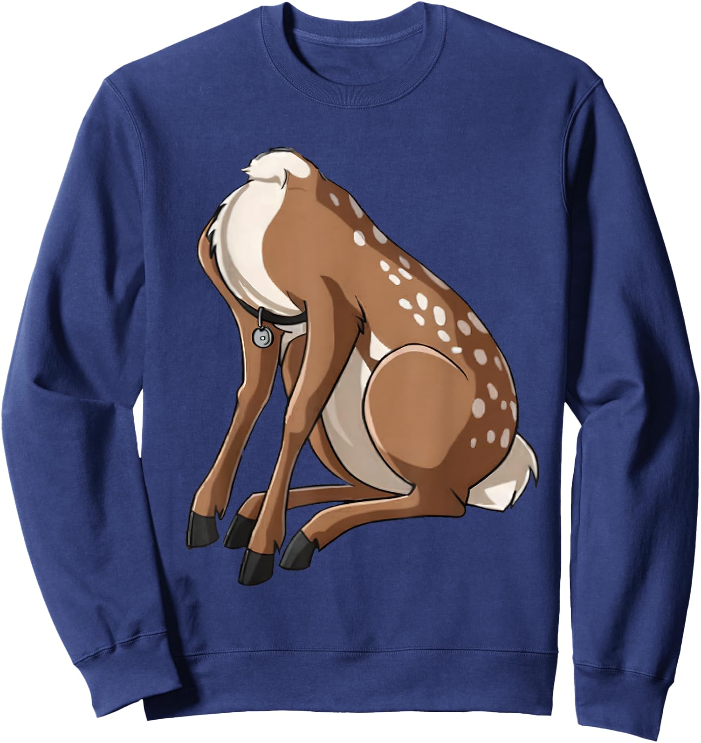 Reindeer Shirt Adult Kids Men Women Brown Deer Costume Sweatshirt - Sweatshirt | Navy