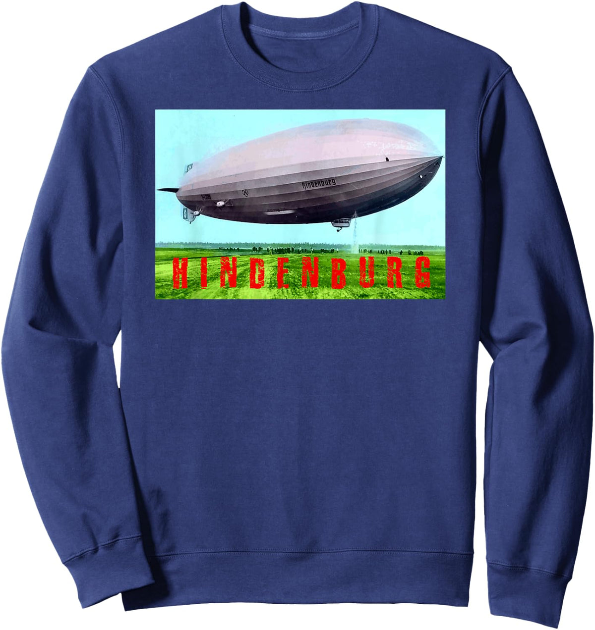 Hindenburg Vintage Airship Zeppelin Shirt Sweatshirt - Sweatshirt | Navy