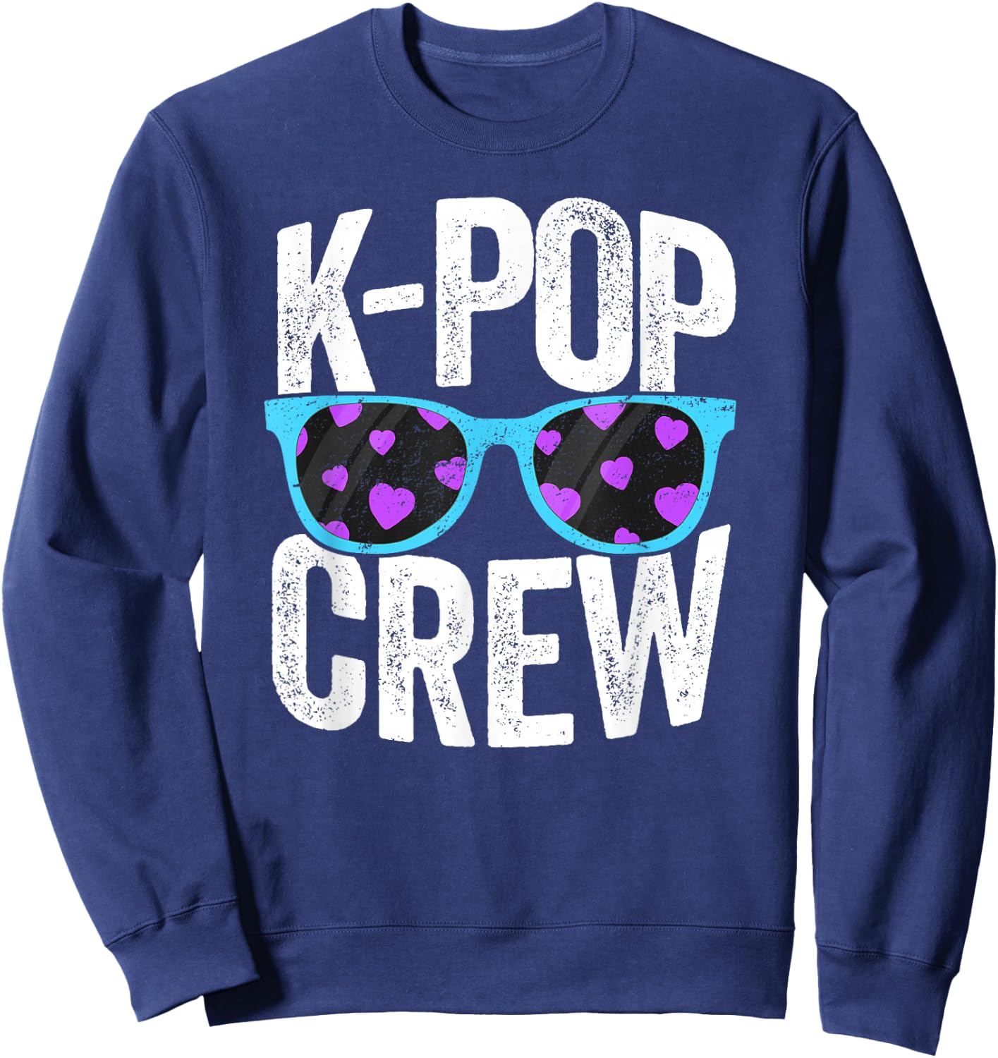 K-Pop Crew K-Pop Korean Korea Boy Band Group Merch Sweatshirt - Sweatshirt | Navy