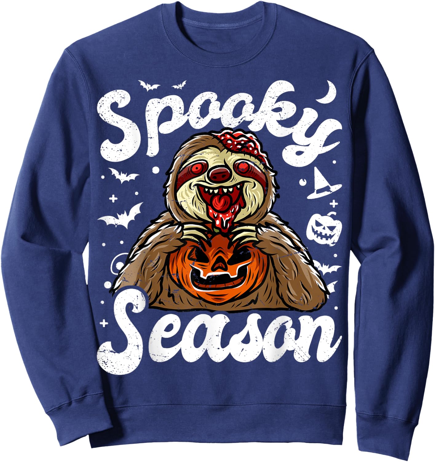 Sloth Boo Zombie Trick Or Treat Halloween Costume Sweatshirt - Sweatshirt | Navy