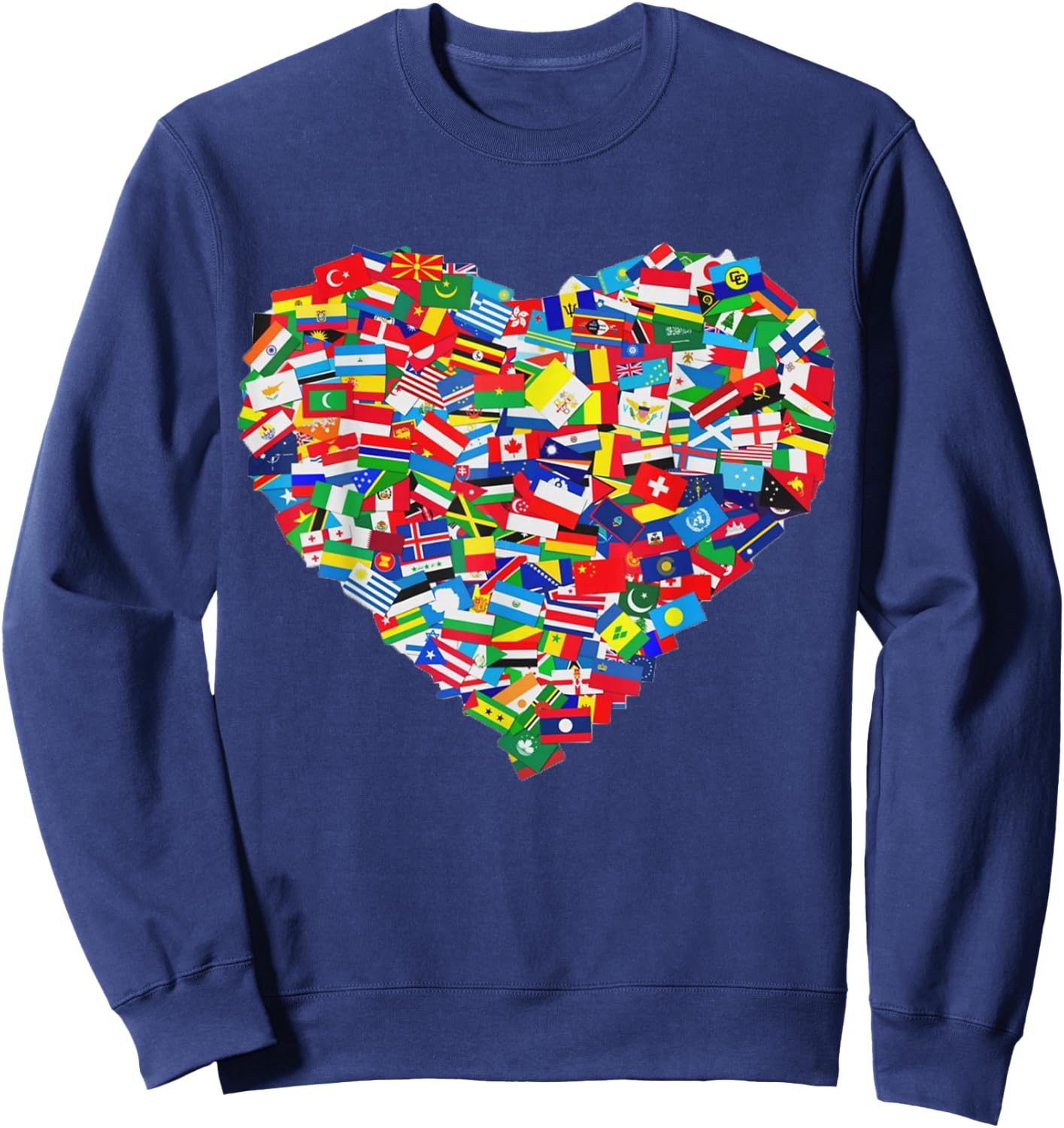 Flag Shirt, Kids World Map , International Flag, World Map, Black, Multicolor, Small, Short Sleeve, Cotton Blend Sweatshirt - Sweatshirt | Navy