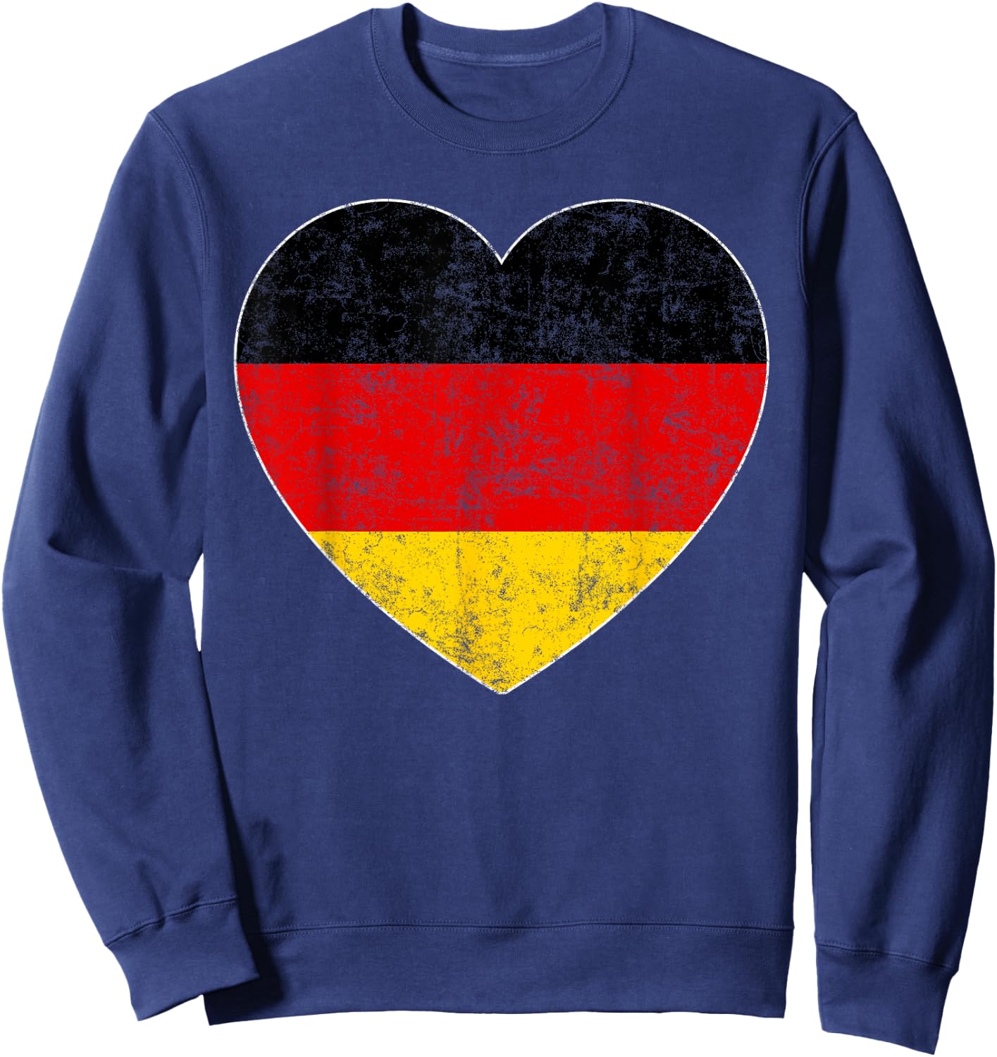 Oktoberfest T Shirt German Flag Heart Germany Gift Mom Wife Sweatshirt - Sweatshirt | Navy