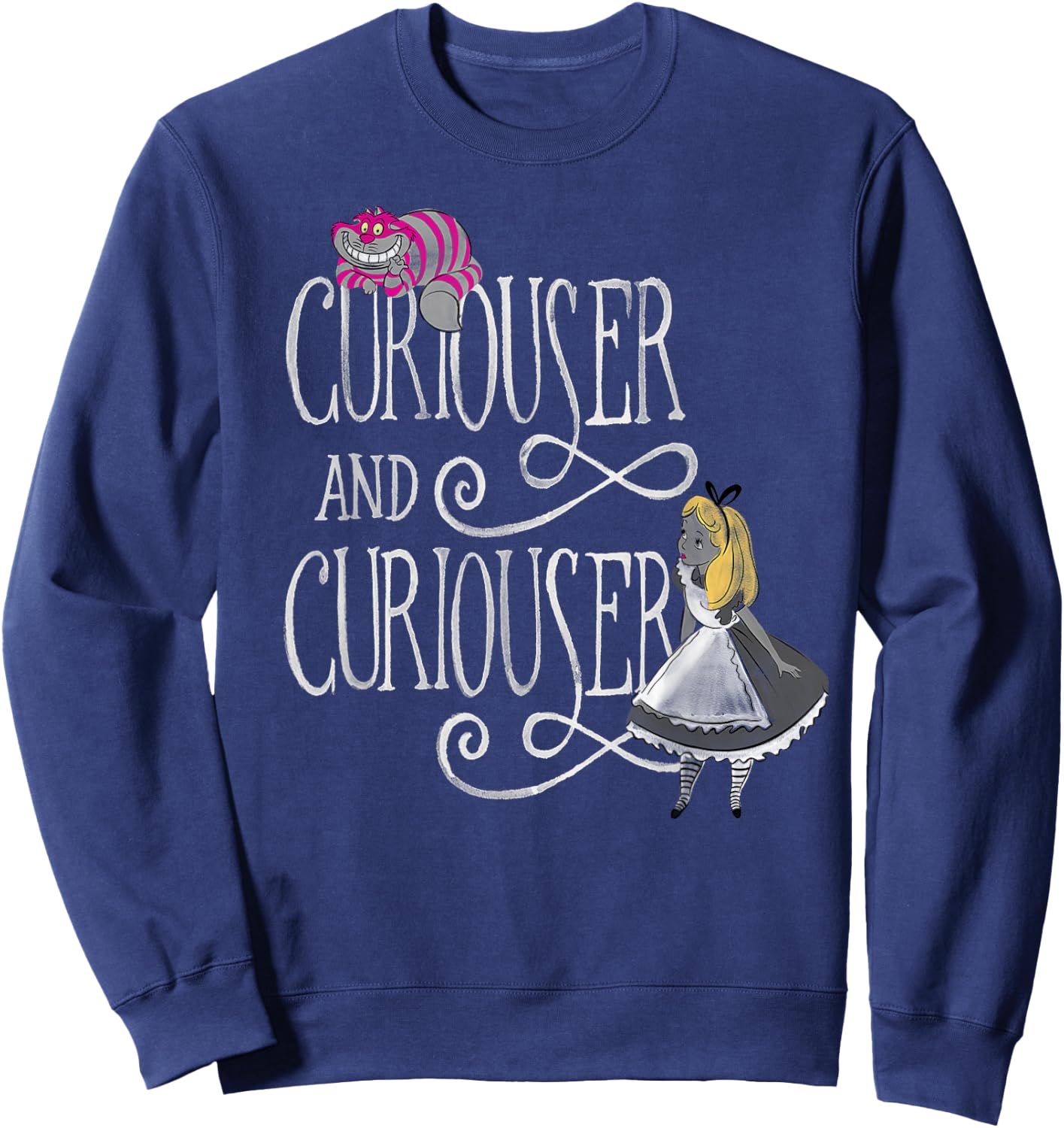 Alice in Wonderland - in Wonderland Curiouser Sweatshirt - Sweatshirt | Navy