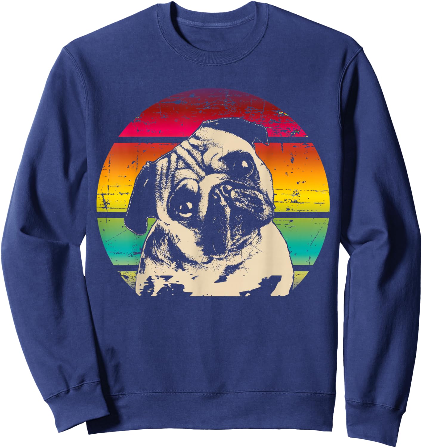 Pug Pug Sweatshirt - Sweatshirt | Navy