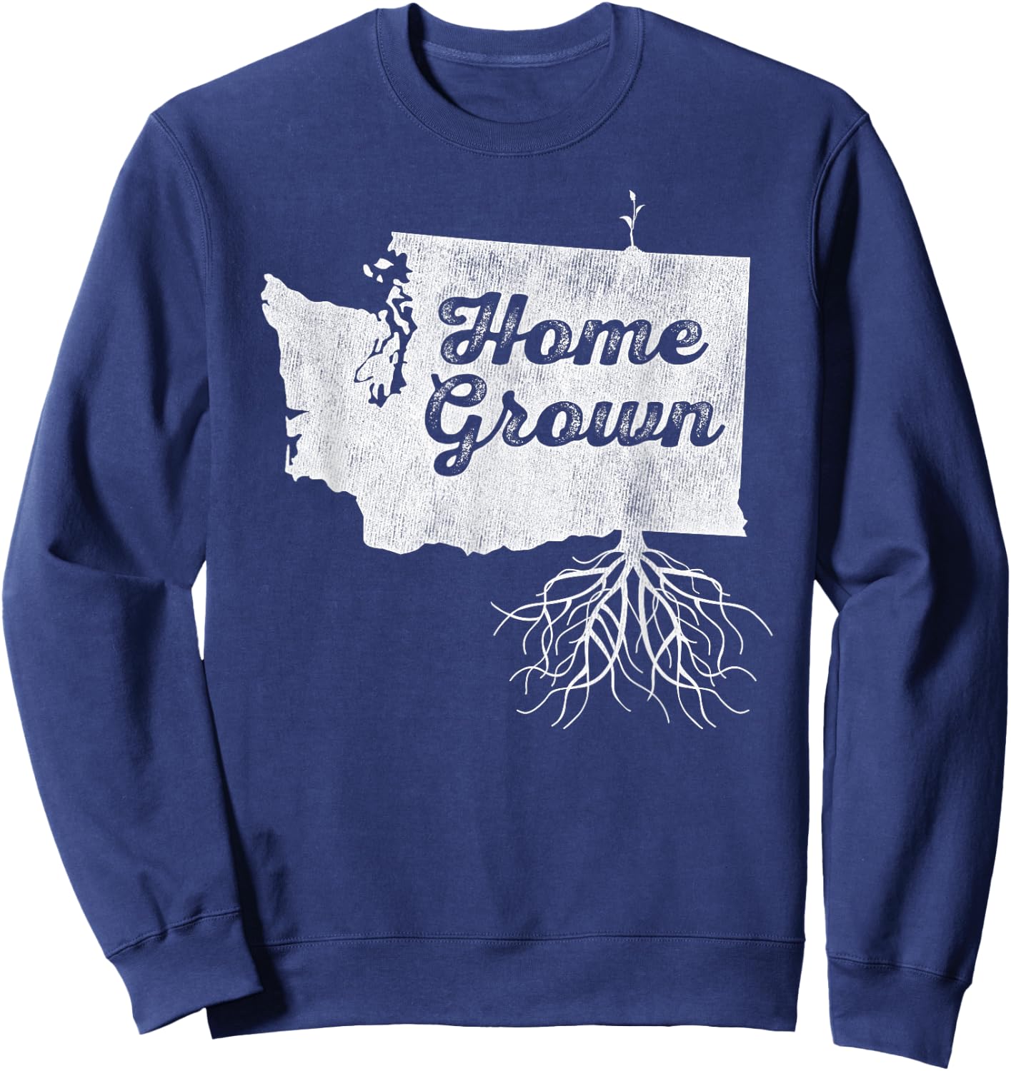 Washington T Shirt Home Grown Roots WA State Pride Sweatshirt - Sweatshirt | Navy