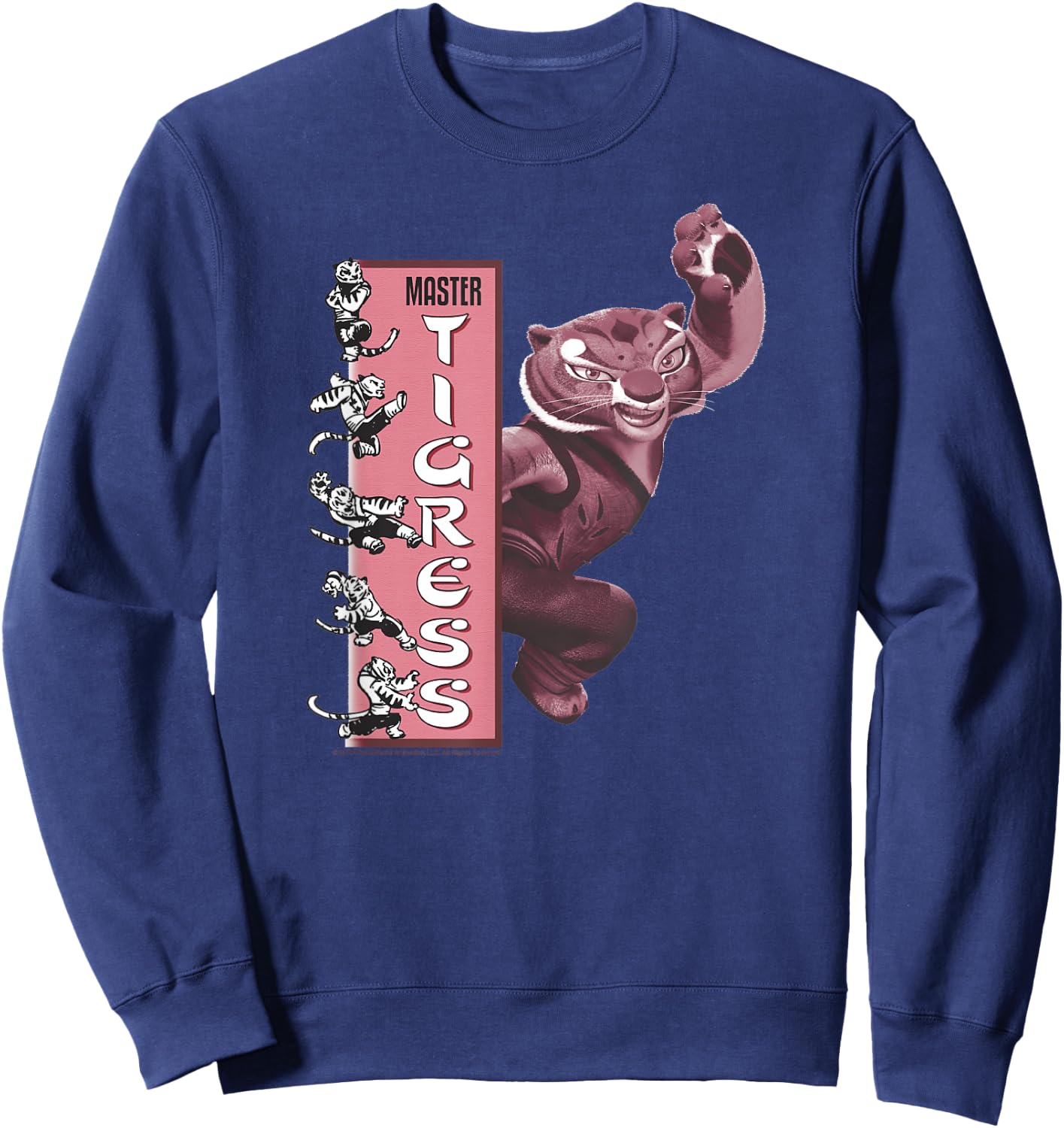 Kung Fu Panda Master Tigress Action Pose Banner Sweatshirt - Sweatshirt | Navy