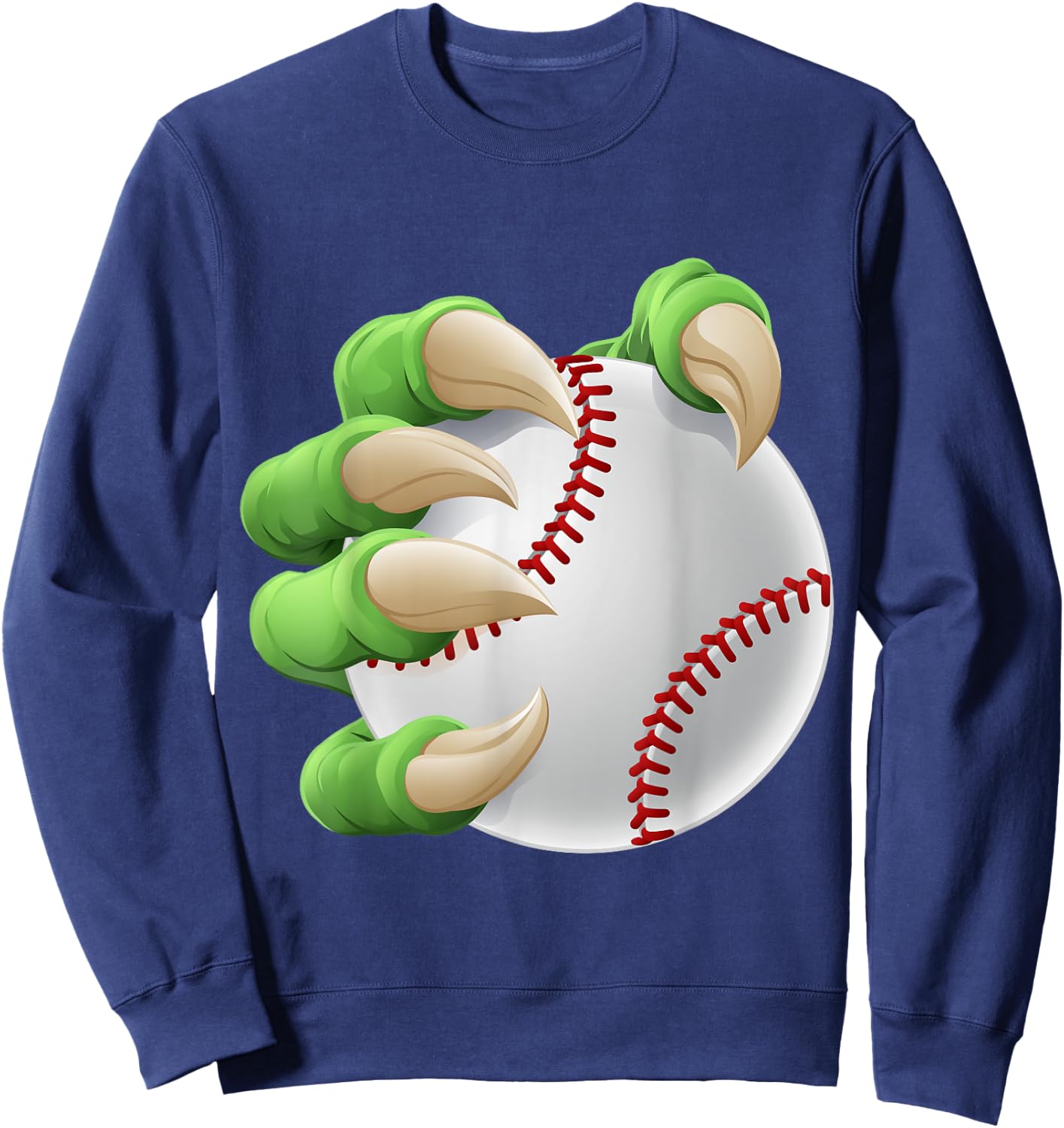 Baseball Ball Claw Cartoon Monster Animal Hand Sweatshirt - Sweatshirt | Navy