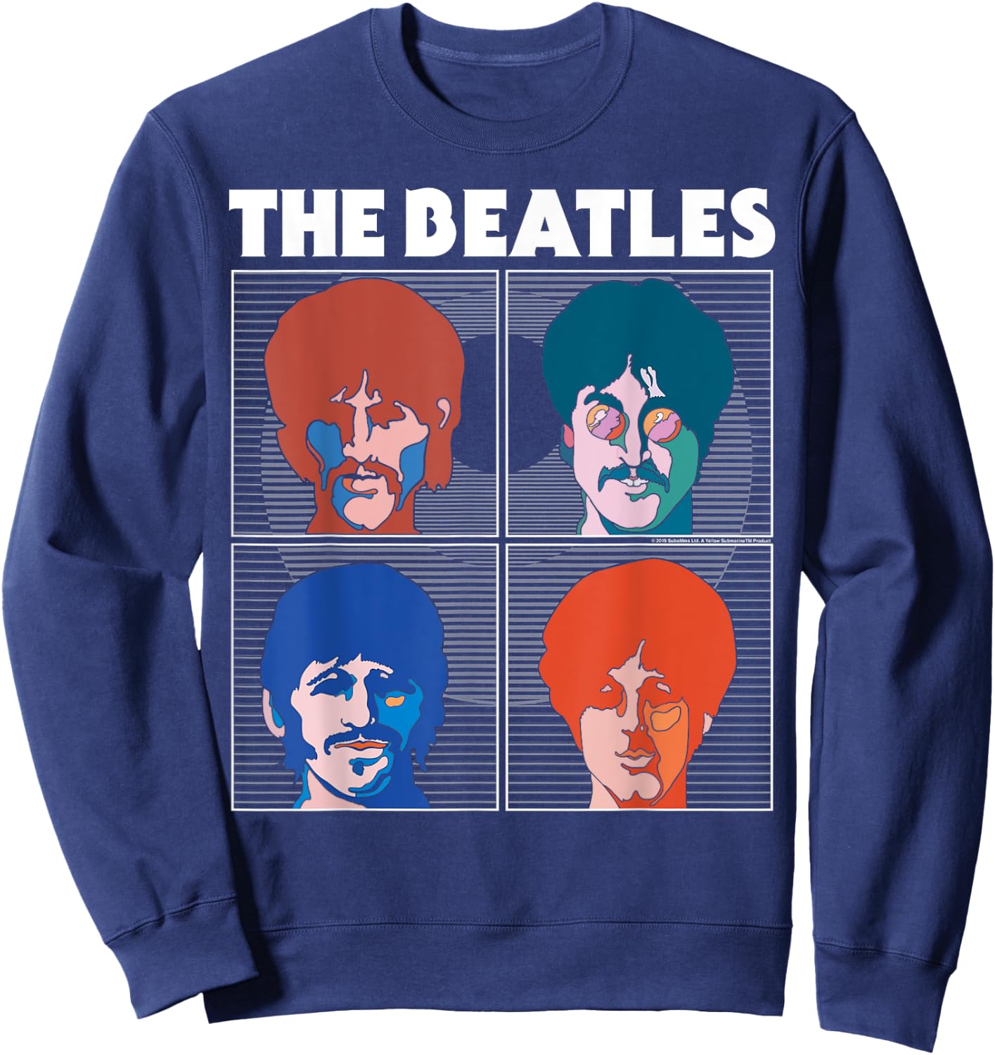 The Beatles - Pop Art Head Shots Sweatshirt - Sweatshirt | Navy