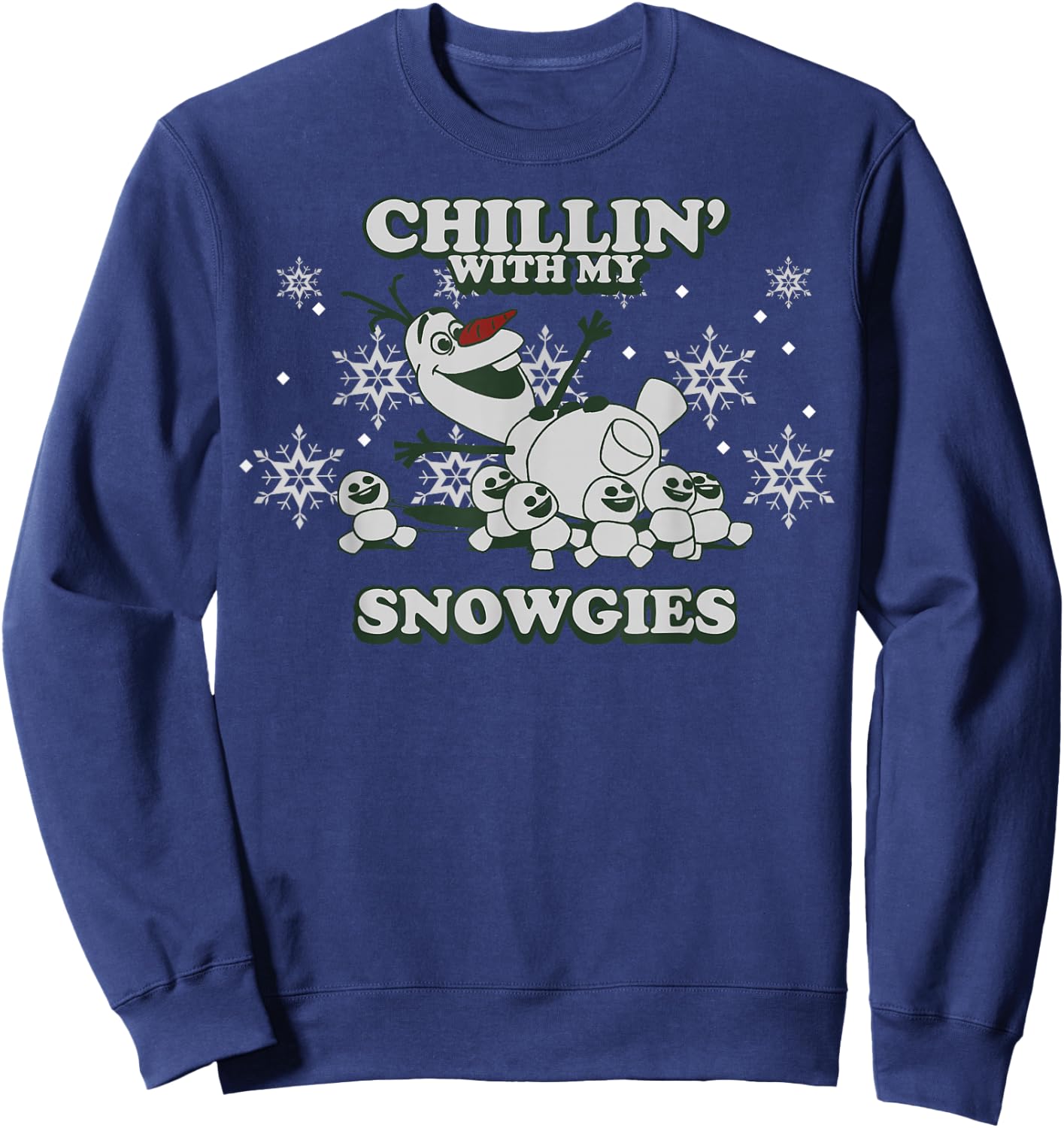 Disney Frozen Olaf Chillin' with My Snowgies Snowflake Sweatshirt - Sweatshirt | Navy