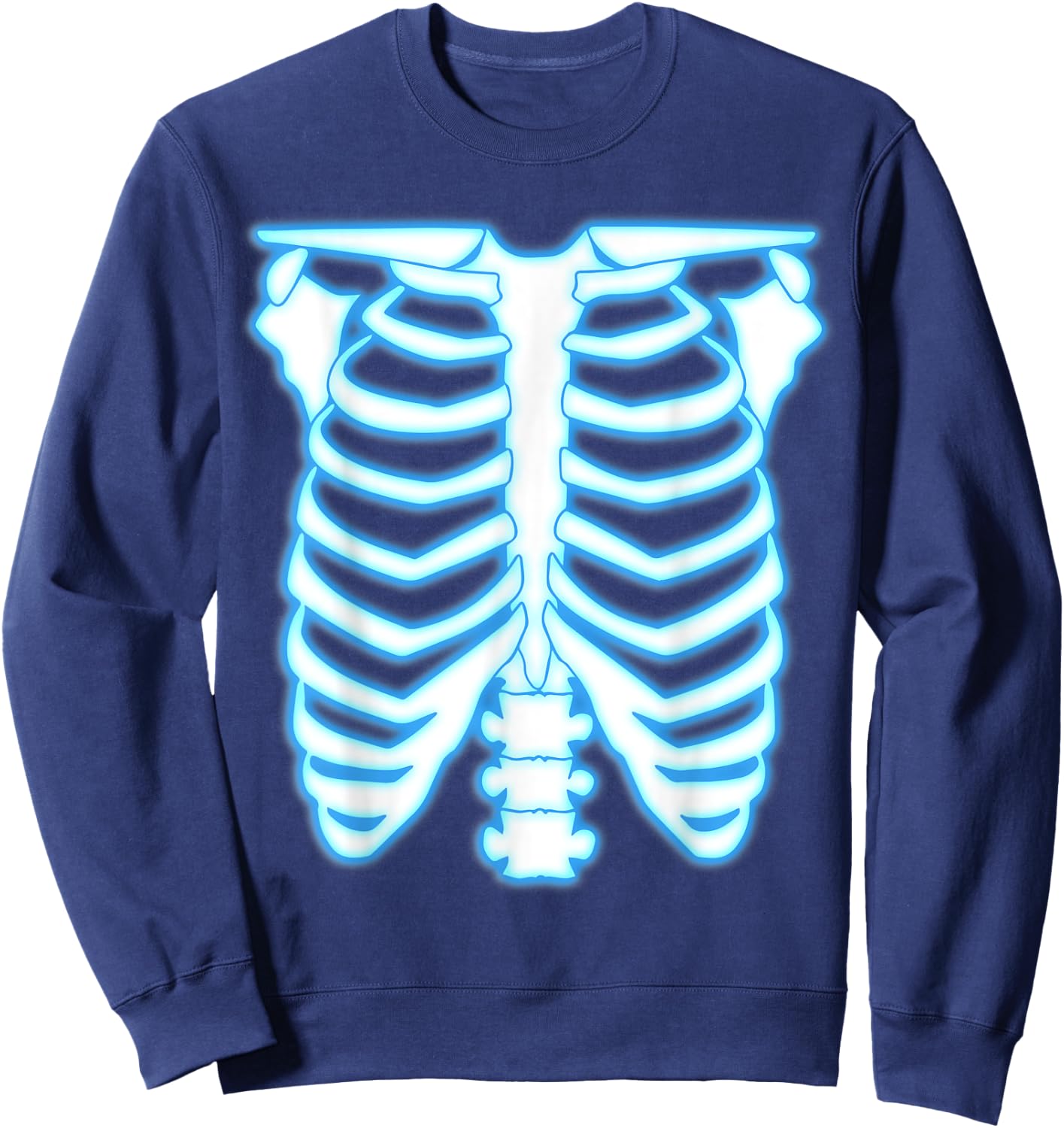 X-Ray Skeleton | Halloween Skeleton Rib Cage Costume Sweatshirt - Sweatshirt | Navy