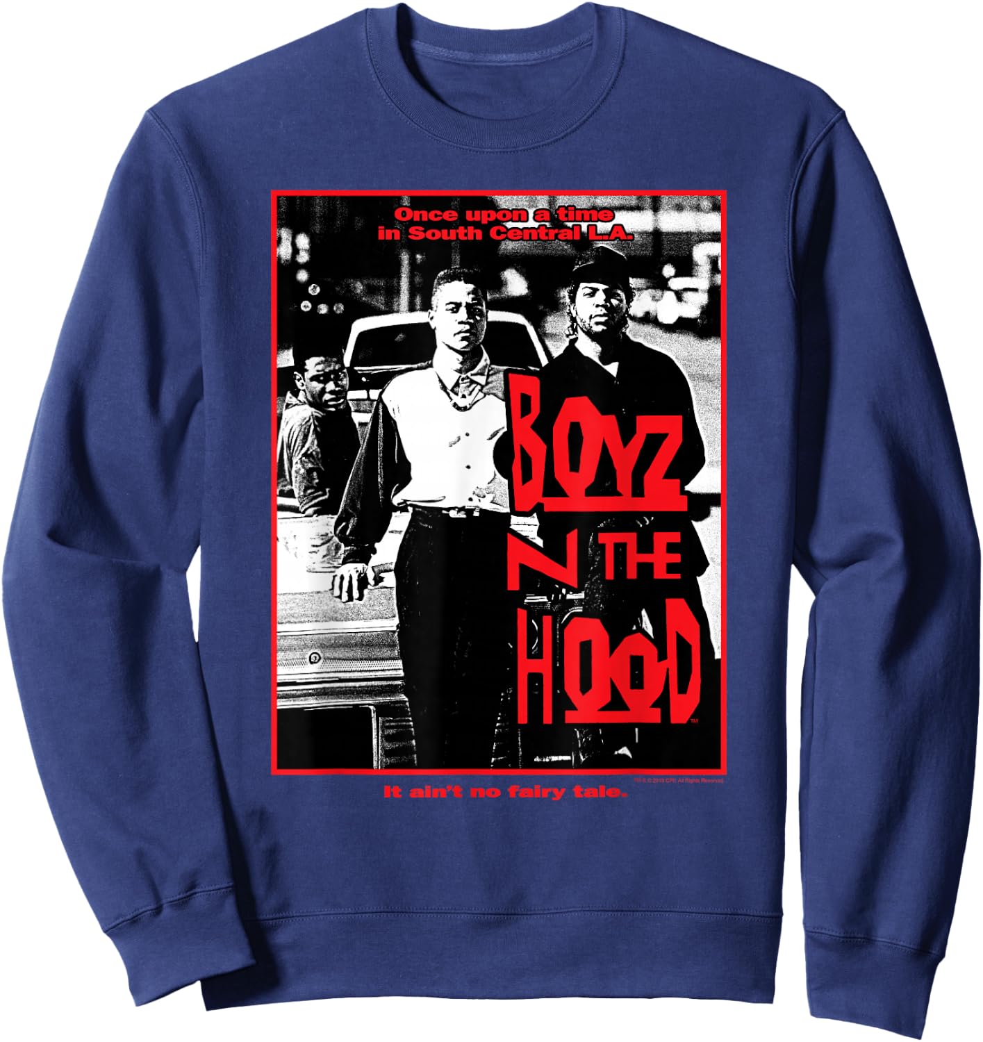 Boyz n the Hood It Ain't No Fairy Tale Short Sleeve Sweatshirt - Sweatshirt | Navy