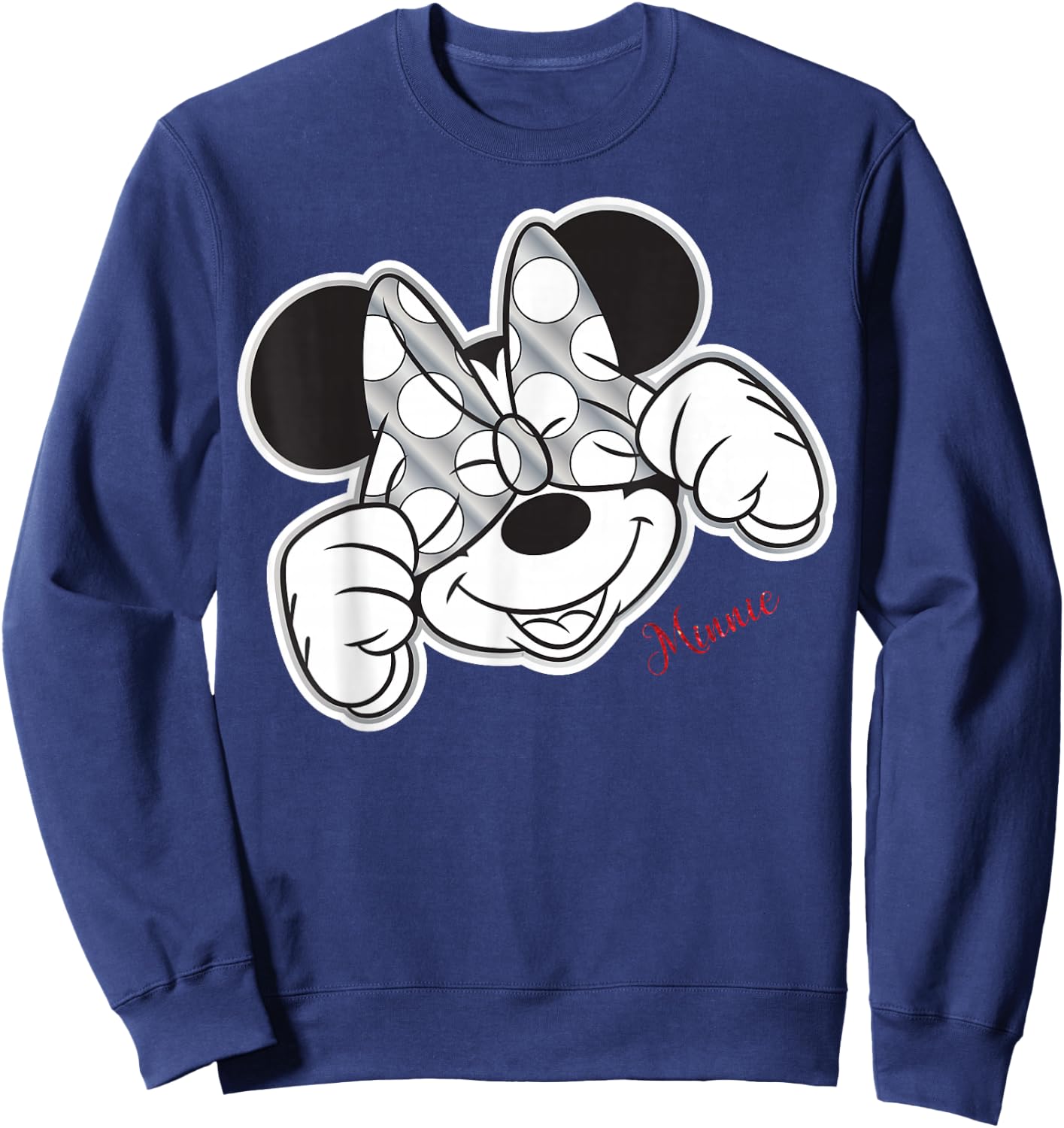 Disney - Minnie Mouse Bow Over Eyes Sweatshirt - Sweatshirt | Navy
