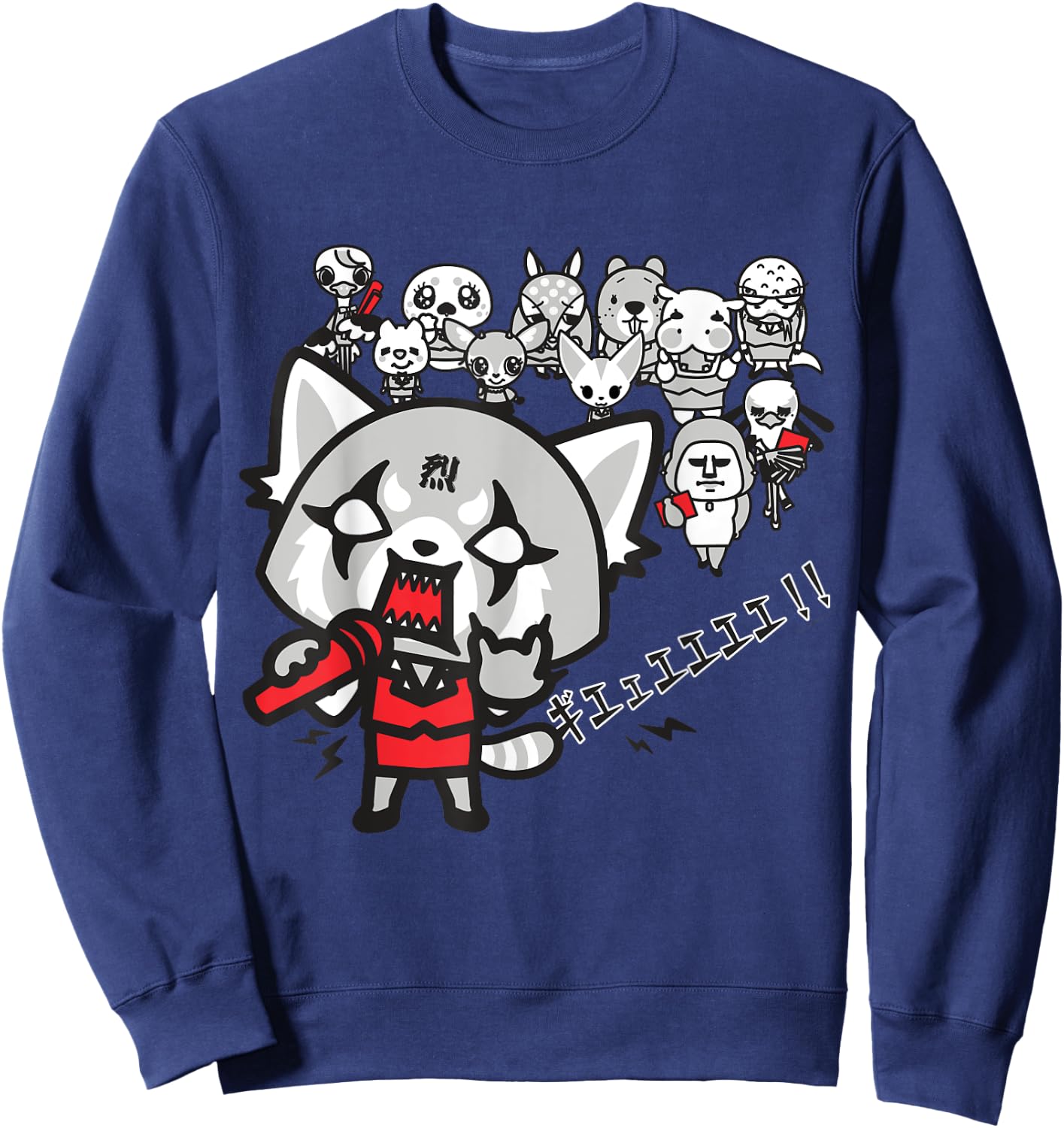 Aggretsuko Rage Karaoke Shirt Sweatshirt - Sweatshirt | Navy