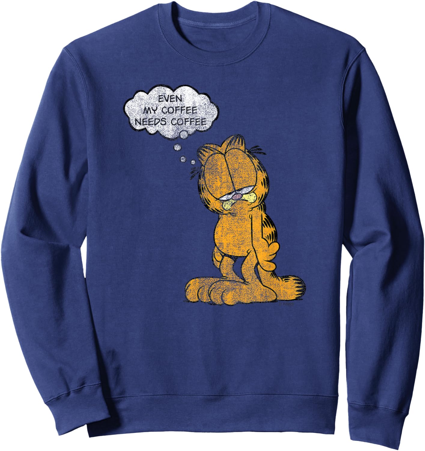 Garfield My Coffee Needs Coffee Cartoon Cat Sweatshirt - Sweatshirt | Navy