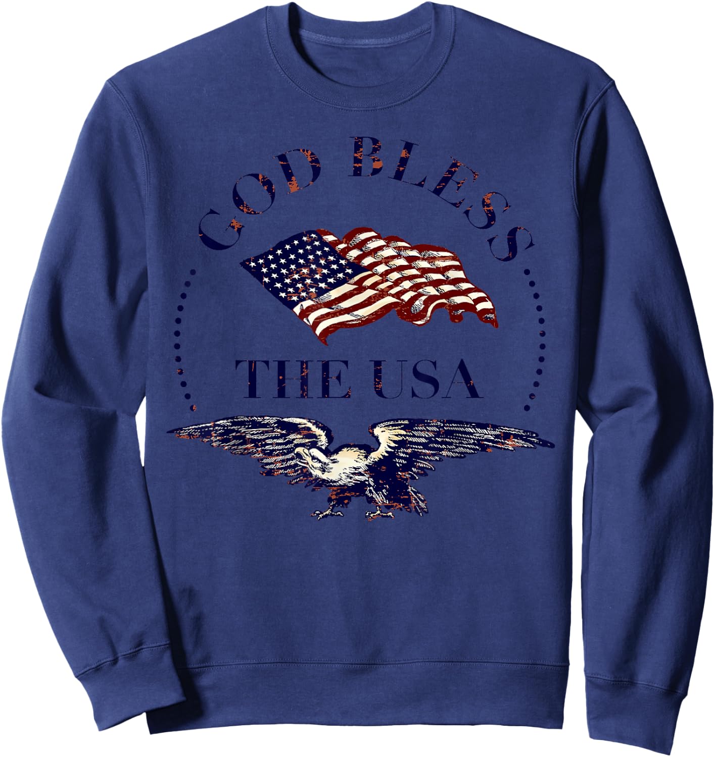 God Bless the USA Sweatshirt - Sweatshirt | Navy