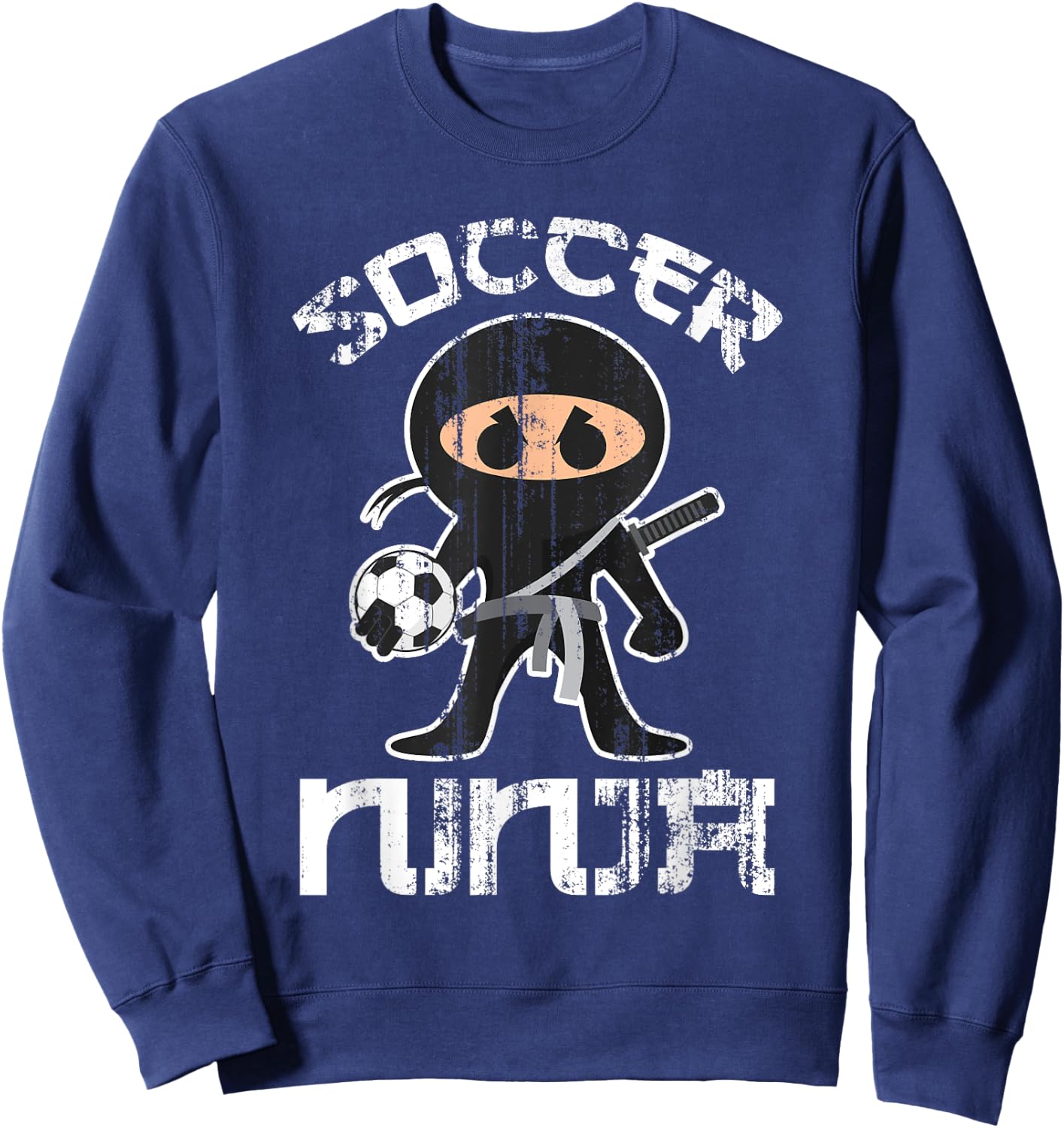 Soccer Ninja Shirt | Cute Class Football Lovers Gift Sweatshirt - Sweatshirt | Navy