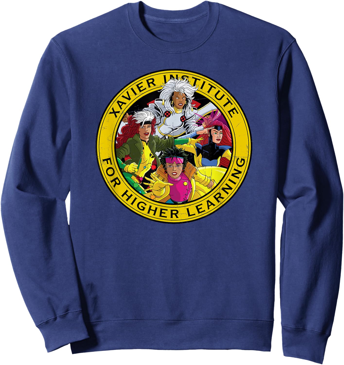 Marvel Women of X-Men Xavier Institute Animated Series 90s Sweatshirt - Sweatshirt | Navy