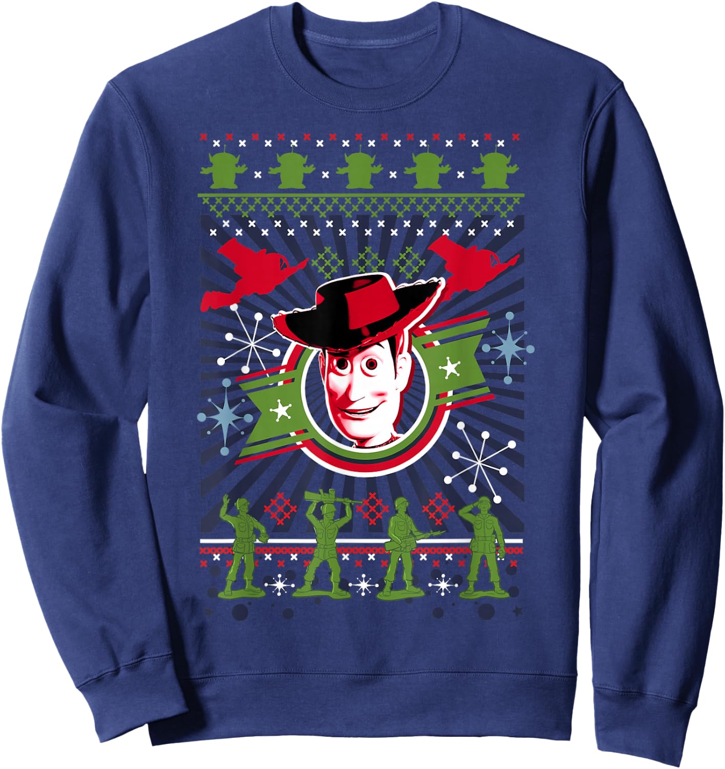 Disney Pixar Toy Story Woody Ugly Christmas Sweater Sweatshirt - Sweatshirt | Navy
