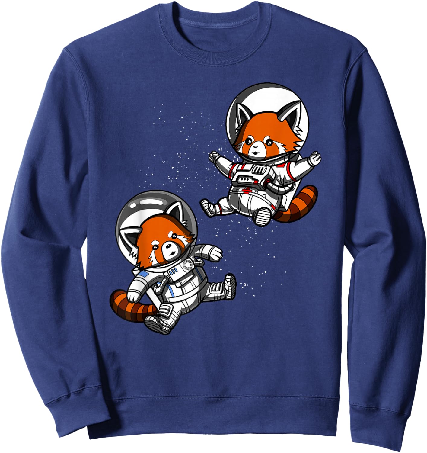 Red Panda Bear Space Astronaut Funny Cosmic Girls Boys Kids Sweatshirt - Sweatshirt | Navy