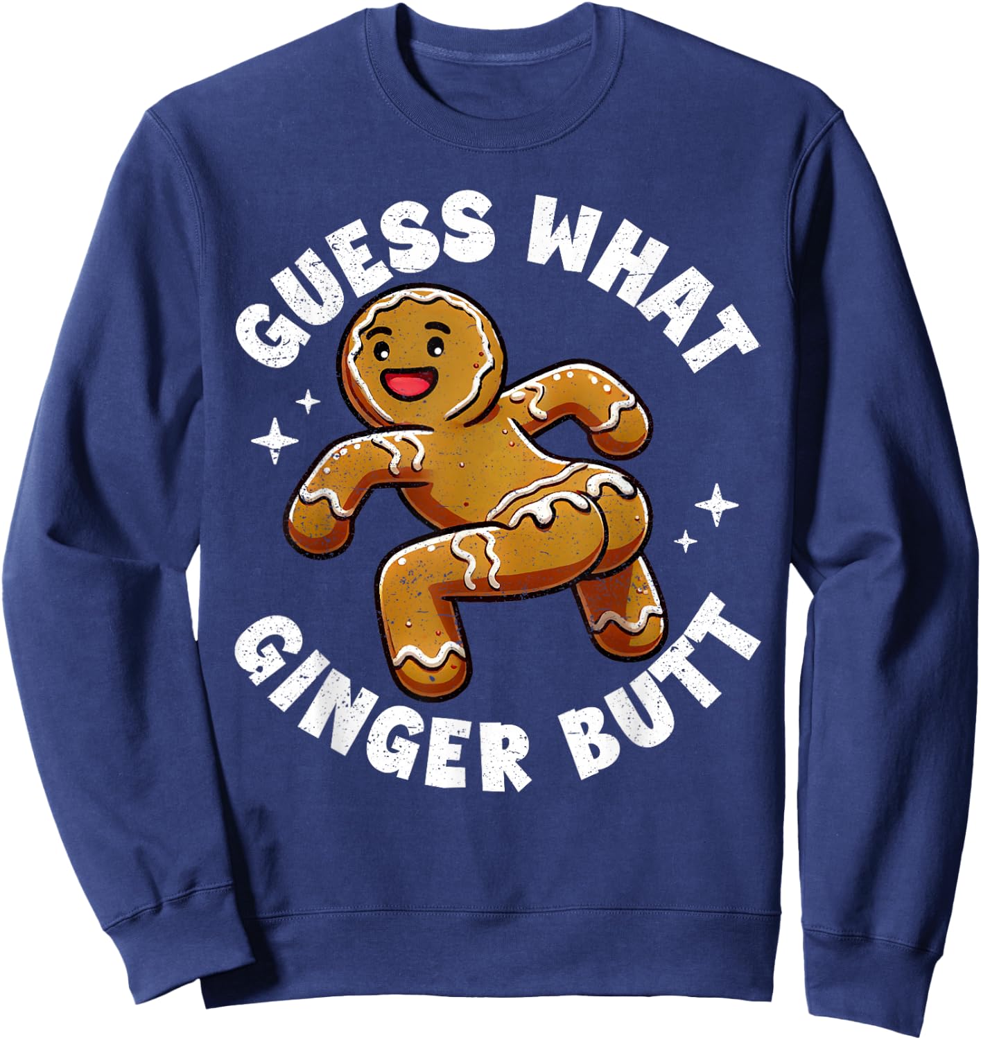 Funny gingerbread costume cookie baking holiday christmas Sweatshirt - Sweatshirt | Navy