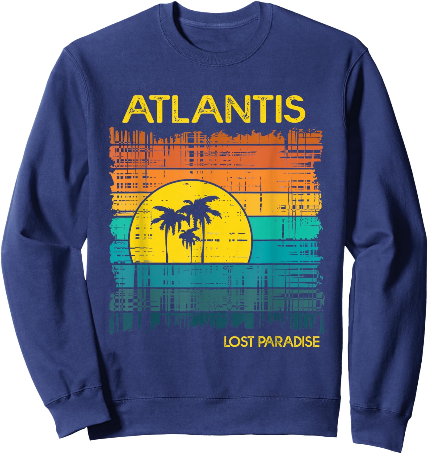 Atlantis Beach Bahamas Shirt Sunset Women Girls Kids Sweatshirt - Sweatshirt | Navy