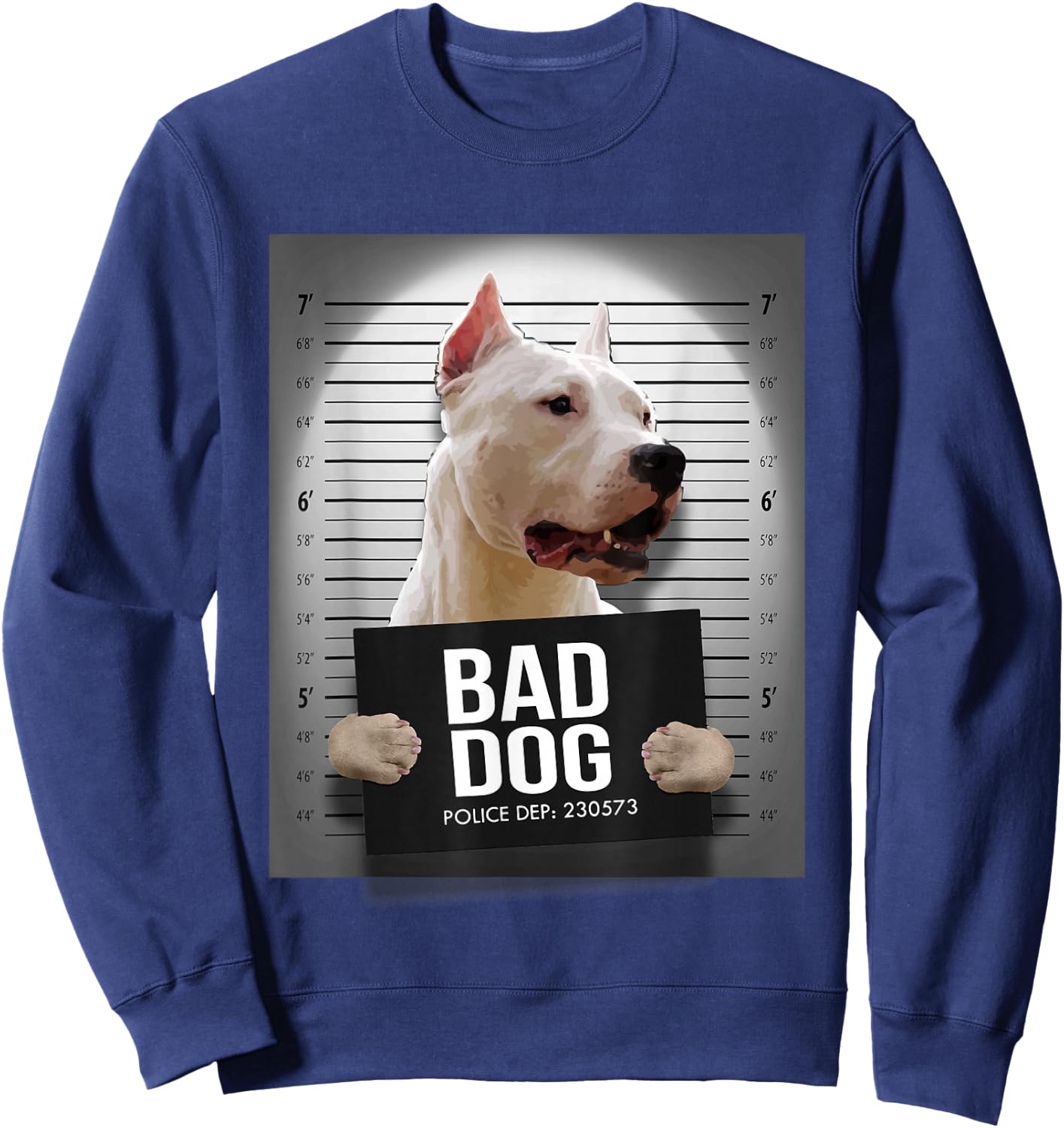 Dogo Argentino Mugshot Shirt Sweatshirt - Sweatshirt | Navy