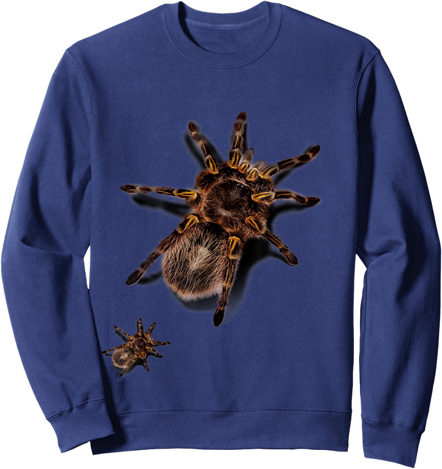 Giant Tarantula Spider Crawling Up, Prank Sweatshirt - Sweatshirt | Navy
