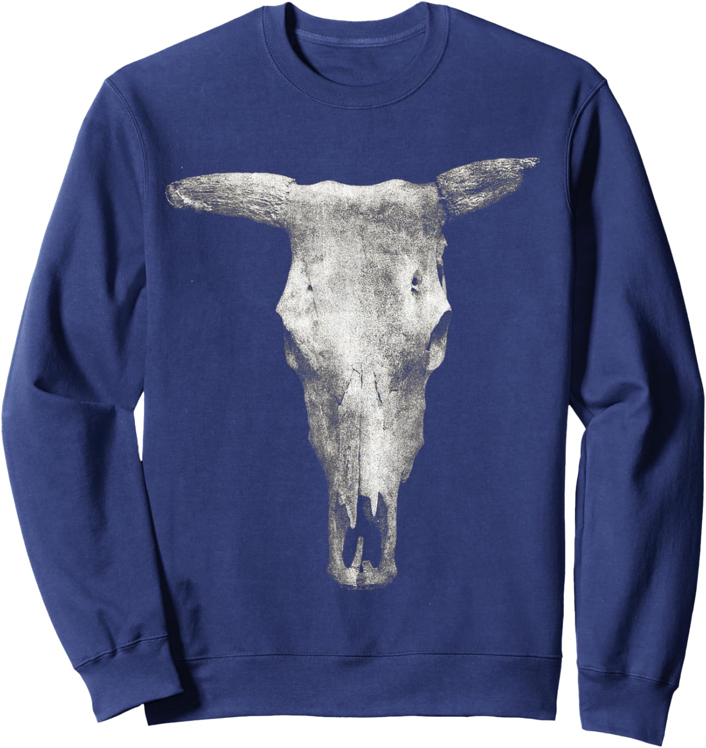 Cow Skull Western cowboy cowgirl Graphic Sweatshirt - Sweatshirt | Navy