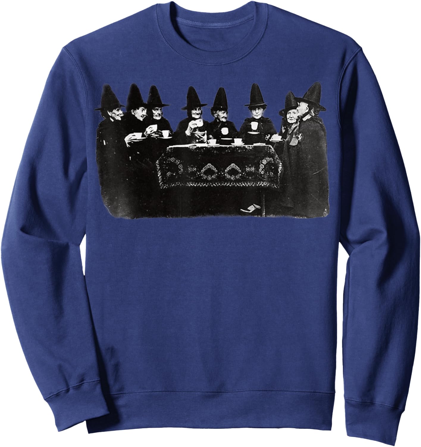 Vintage Witches Tea Party Victorian Witch Sweatshirt - Sweatshirt | Navy