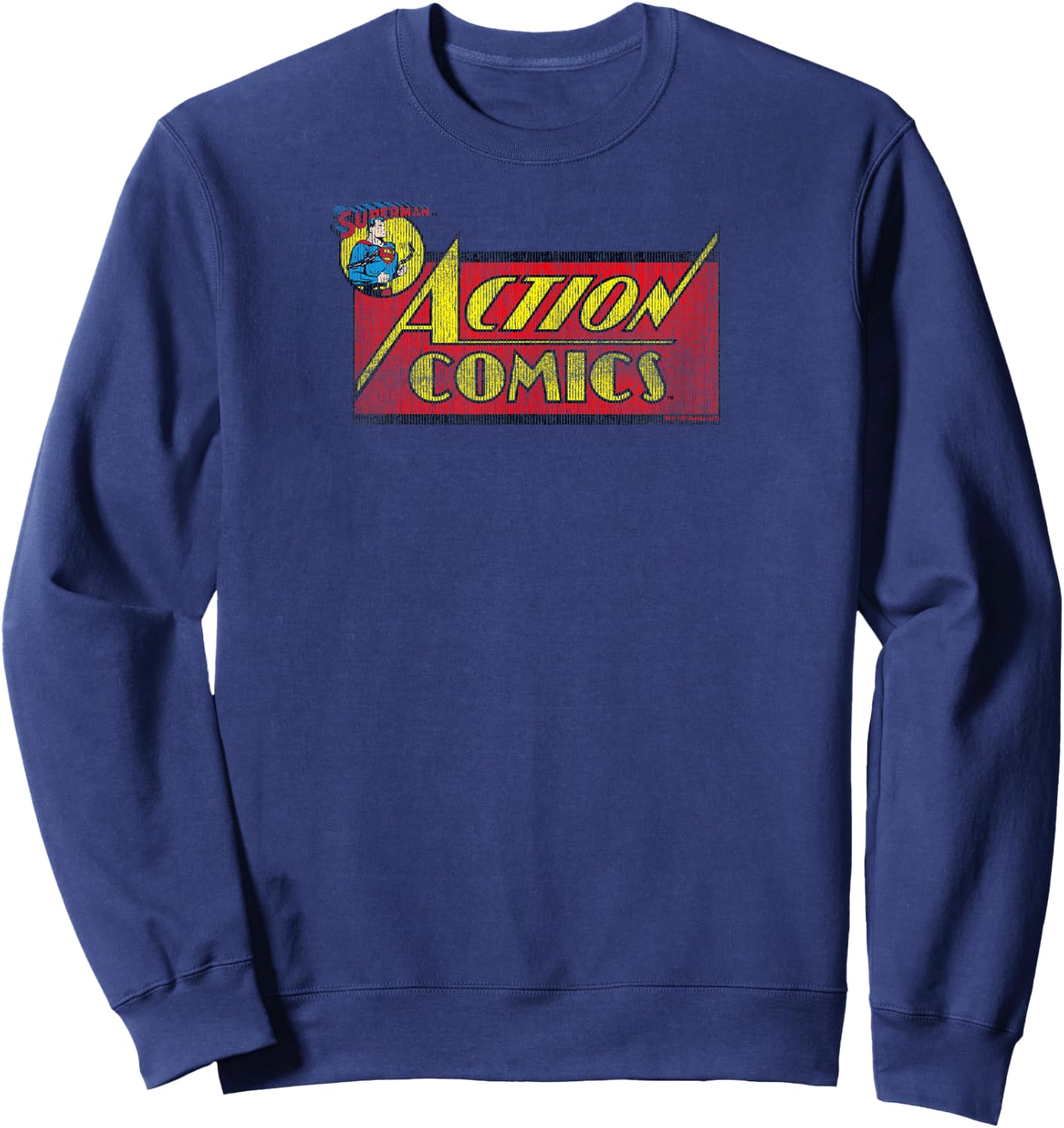 Superman Action Comics Logo Sweatshirt - Sweatshirt | Navy