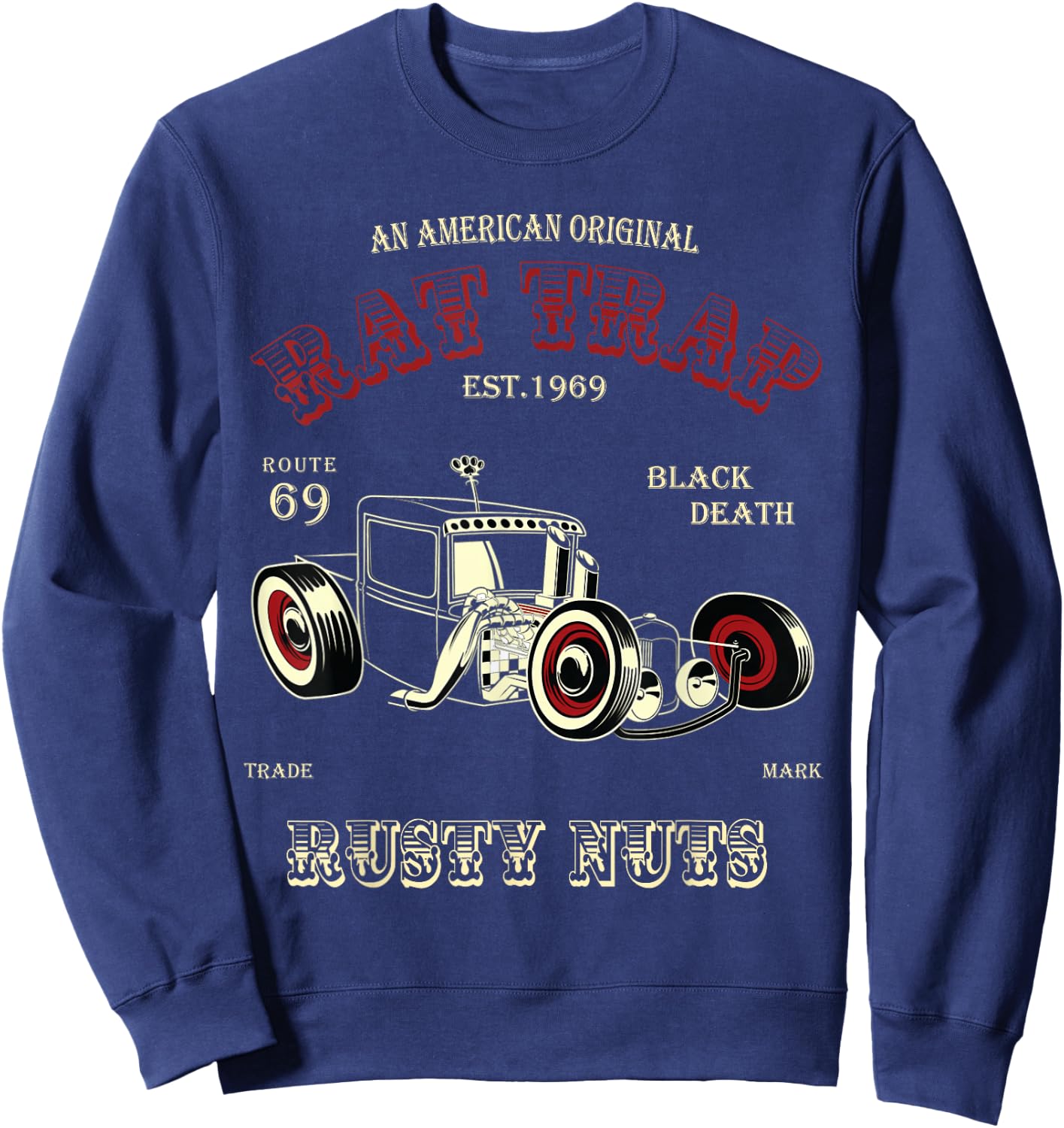 Rat Rod Rat Trap Roadster Shirt Sweatshirt - Sweatshirt | Navy
