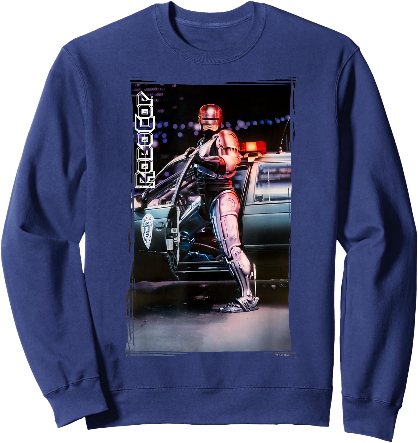 RoboCop Cruiser Photograph Logo Poster Sweatshirt - Sweatshirt | Navy