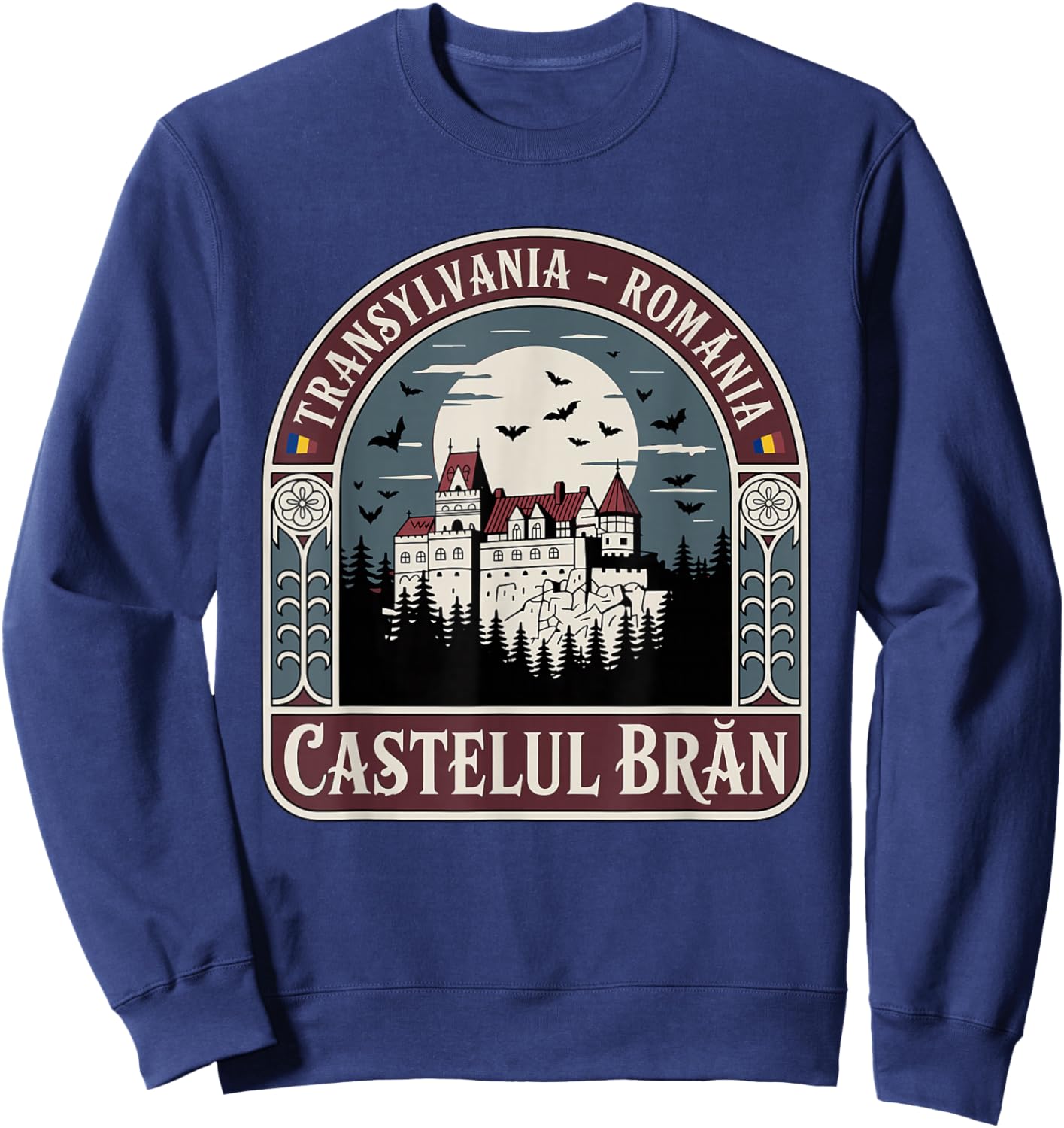 Transylvania Romania Castelul Bran Souvenir Sweatshirt - Sweatshirt | Navy